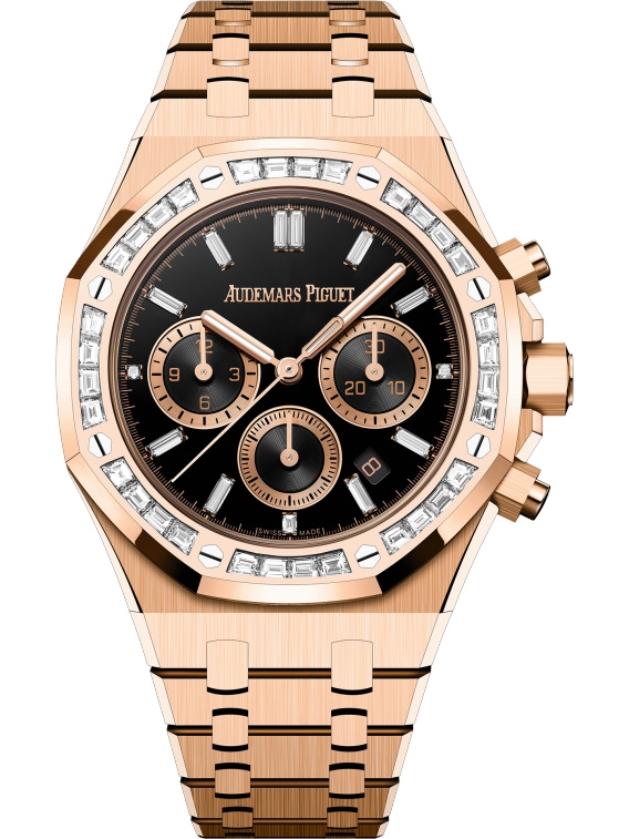 Audemars Piguet 26715OR.ZZ.1356OR.02 : Royal Oak Chronograph 38 Red Gold - Diamond / Onyx