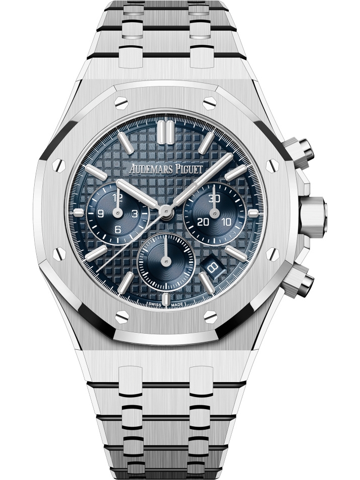 Audemars Piguet 26715ST.OO.1356ST.01 : Royal Oak Chronograph 38 Stainless Steel / Blue