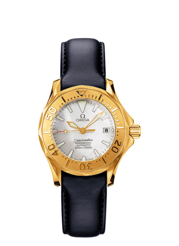 Omega 2672.70.91 : Seamaster Diver 300M Quartz 28 Yellow Gold / White / Rubber