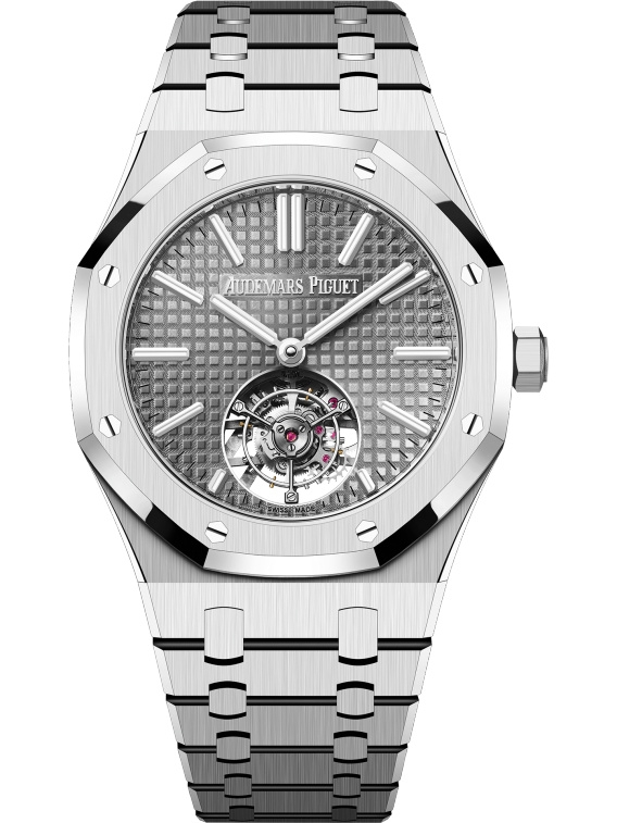 Audemars Piguet 26730ST.OO.1320ST.06 : Royal Oak Self-Winding Flying Tourbillon Stainless Steel / Grey