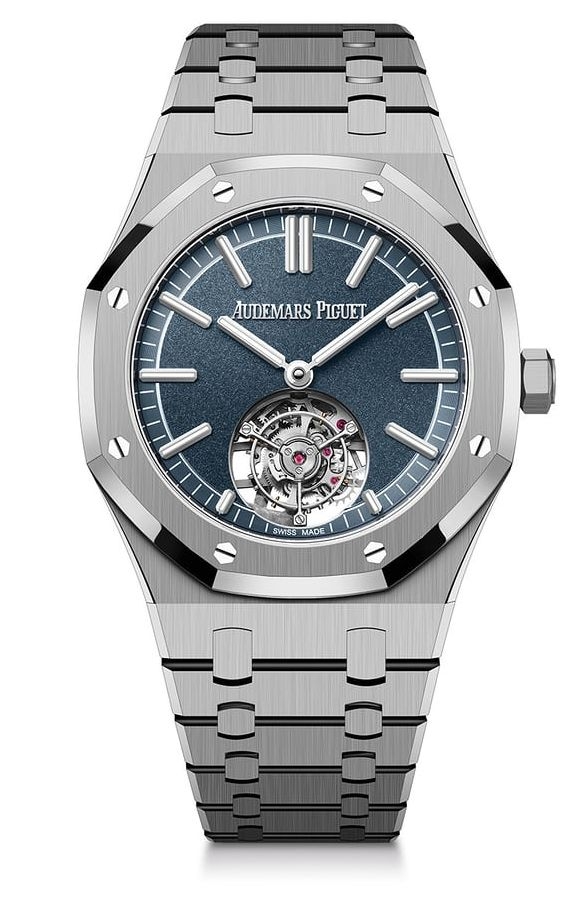 Audemars Piguet 26730TI.OO.1320TI.01 : Royal Oak Self-Winding Flying Tourbillon Titanium / Blue / 50th Anniversary