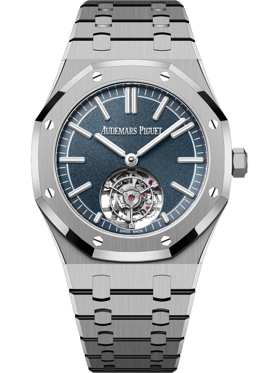 Audemars Piguet 26730TI.OO.1320TI.02 : Royal Oak Self-Winding Flying Tourbillon Titanium / Blue