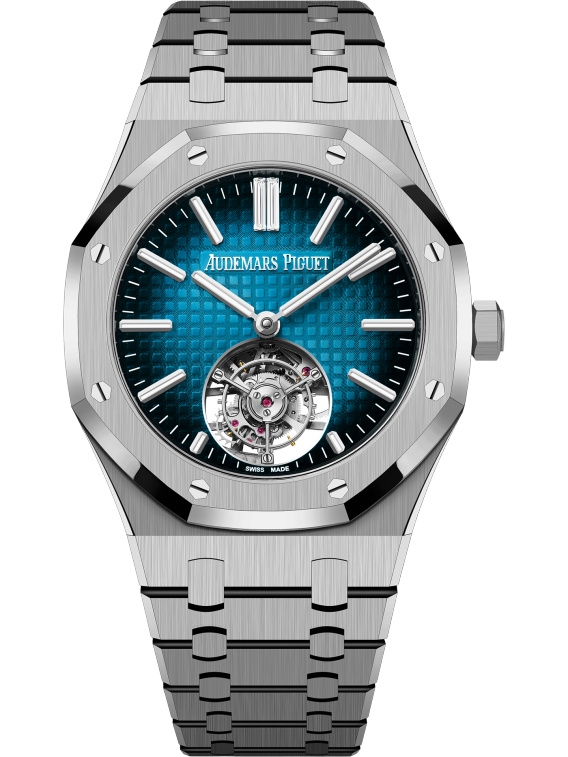 Audemars Piguet 26730TI.OO.1320TI.04 : Royal Oak Self-Winding Flying Tourbillon Titanium / Blue