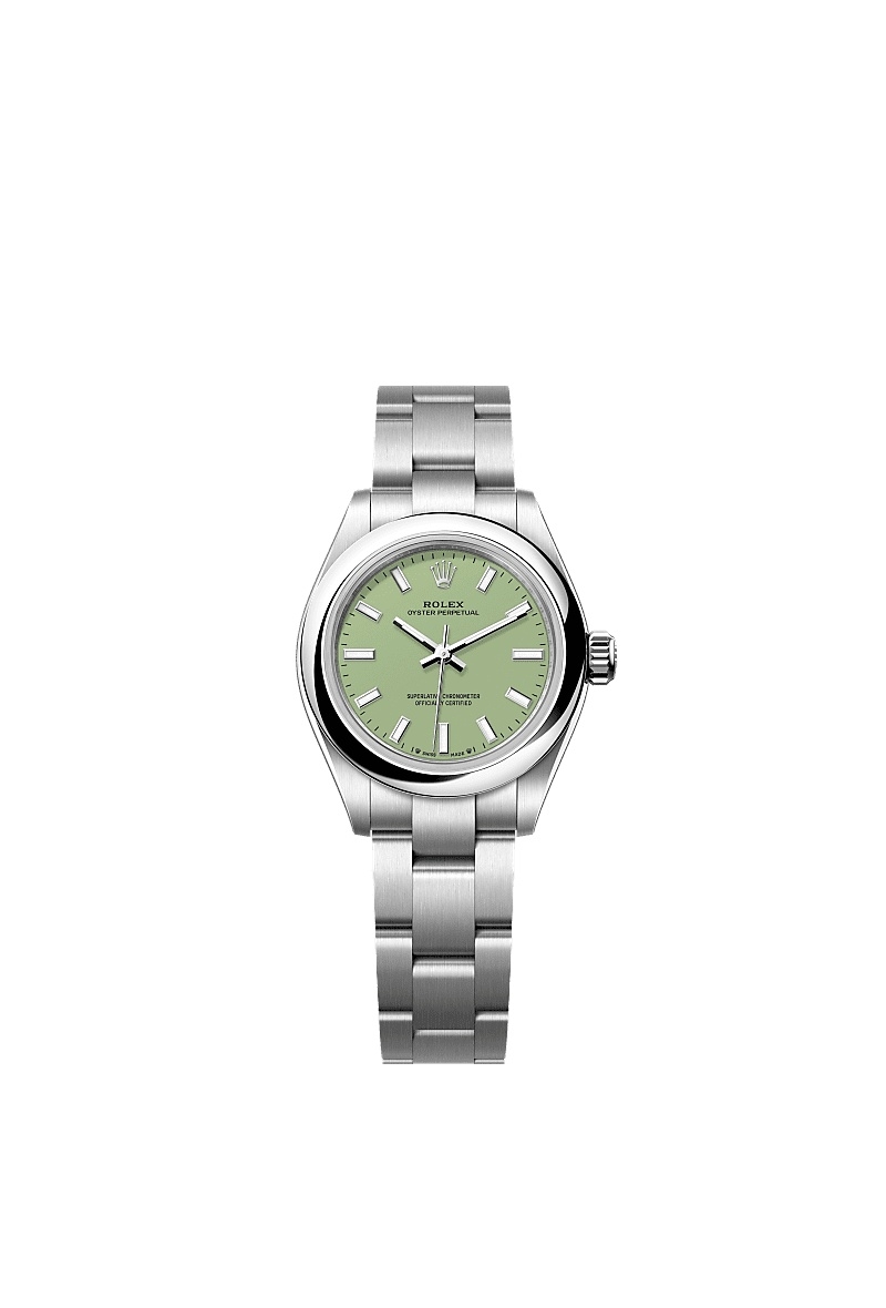 Rolex 276200-0006 : Oyster Perpetual 28 Stainless Steel / Pistachio