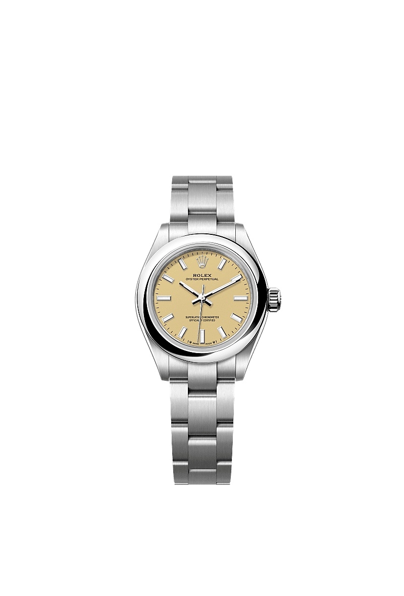 Rolex 276200-0007 : Oyster Perpetual 28 Stainless Steel / Beige