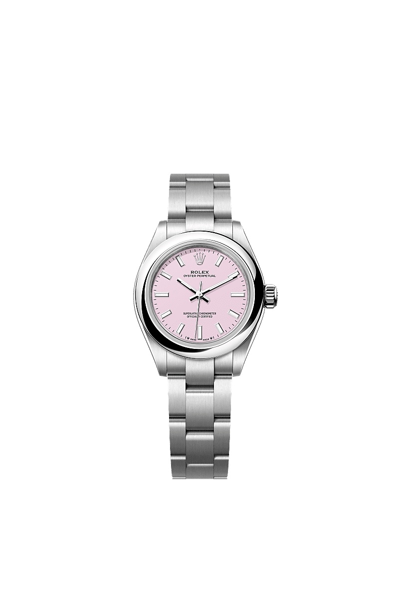 Rolex 276200-0009 : Oyster Perpetual 28 Stainless Steel / Candy Pink