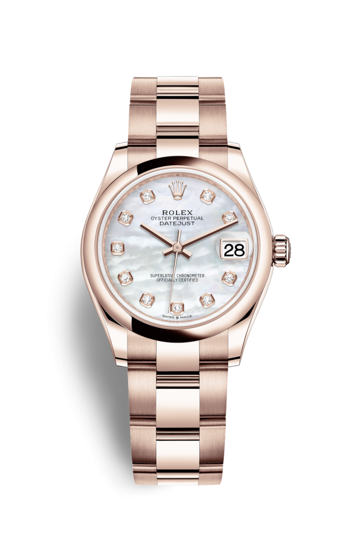 Rolex 278245-0013 : Datejust 31 Rose Gold / Domed / MOP / Oyster