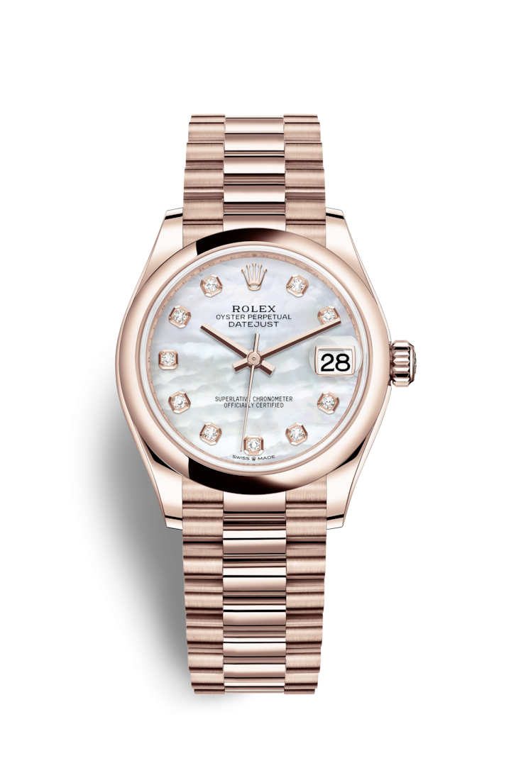 Rolex 278245-0014 : Datejust 31 Rose Gold / Domed / MOP / President