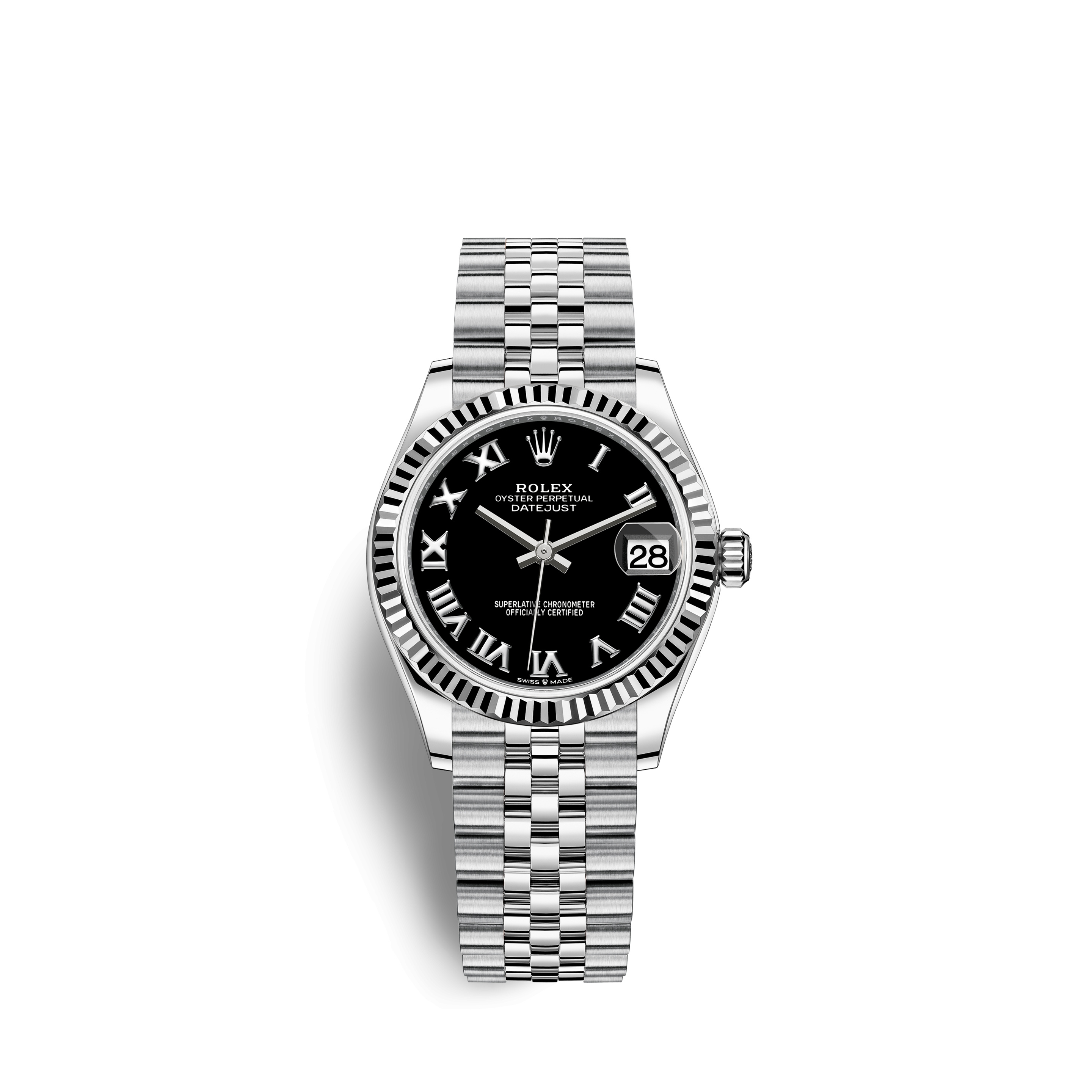 Rolex 278274-0002 : Datejust 31 Stainless Steel Fluted / Jubilee / Black - Roman