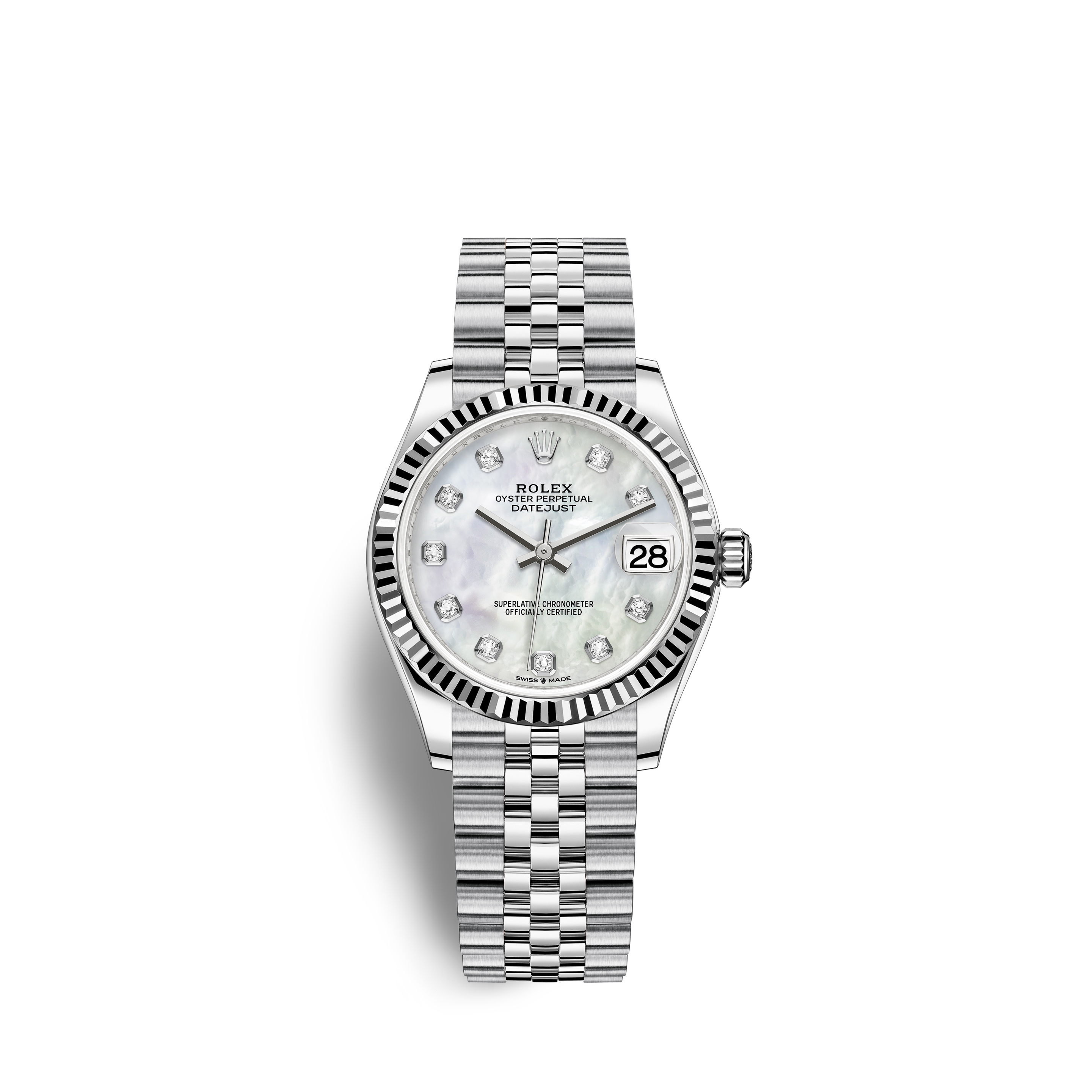Rolex 278274-0006 : Datejust 31 Stainless Steel Fluted / Jubilee / MOP