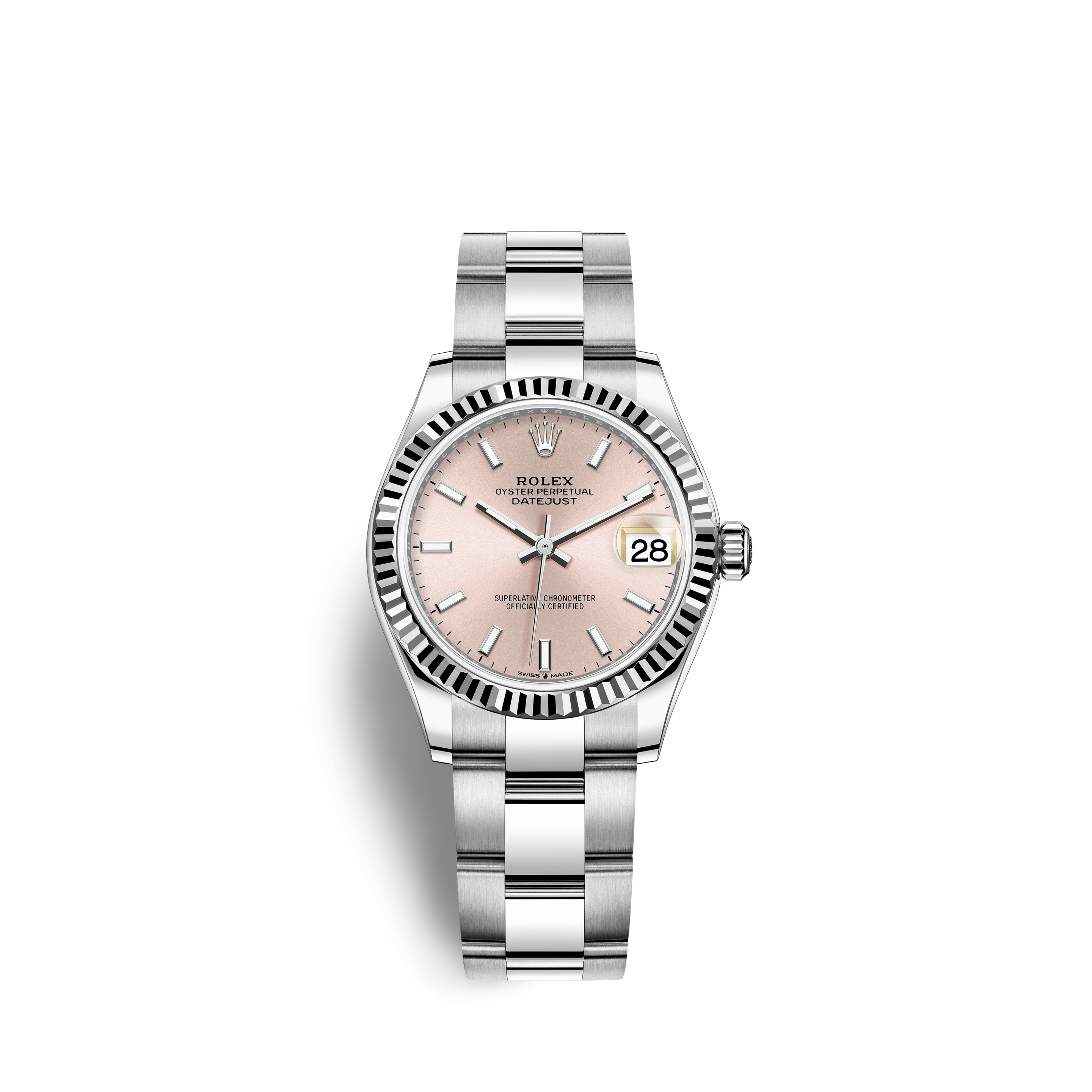 Rolex 278274-0013 : Datejust 31 Stainless Steel Fluted / Oyster / Pink