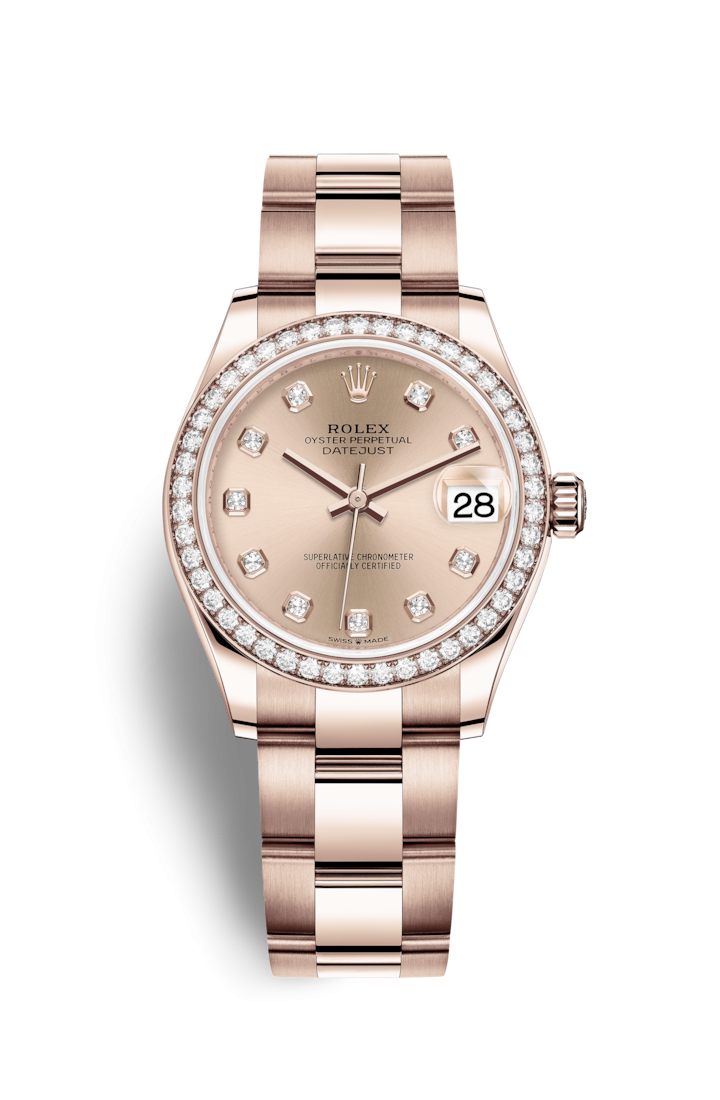 Rolex 278285rbr-0024 : Datejust 31 Rose Gold / Diamond / Rose - Diamond / Oyster