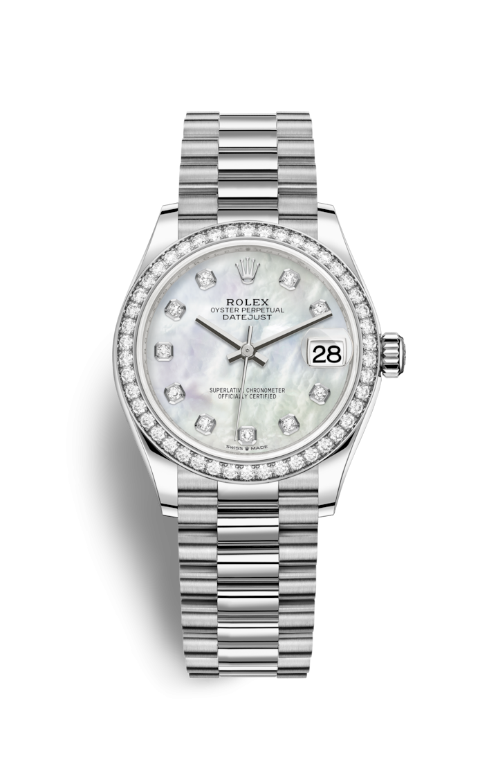 Rolex 278289rbr-0005 : Datejust 31 White Gold / Diamond / MOP / President