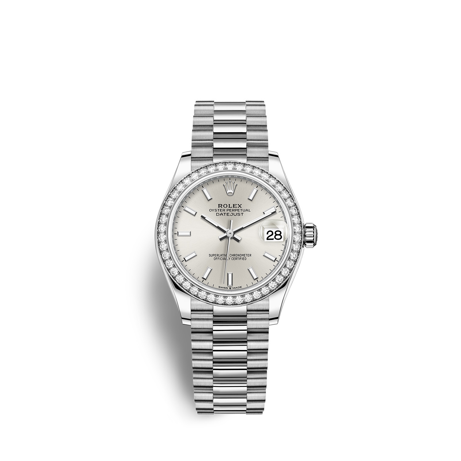 Rolex 278289RBR-0012 : Datejust 31 White Gold Diamond / Silver