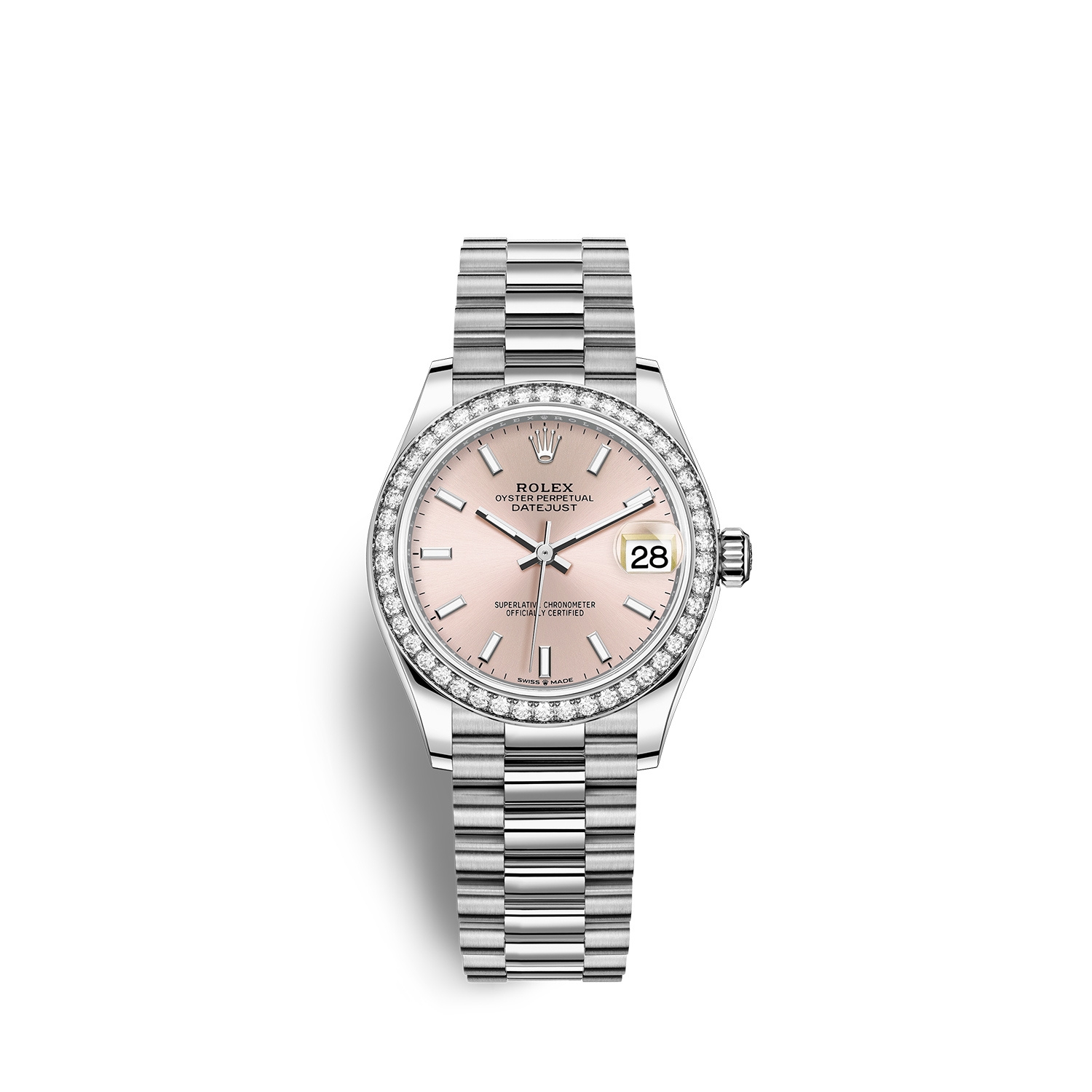 Rolex 278289RBR-0013 : Datejust 31 White Gold Diamond / Pink
