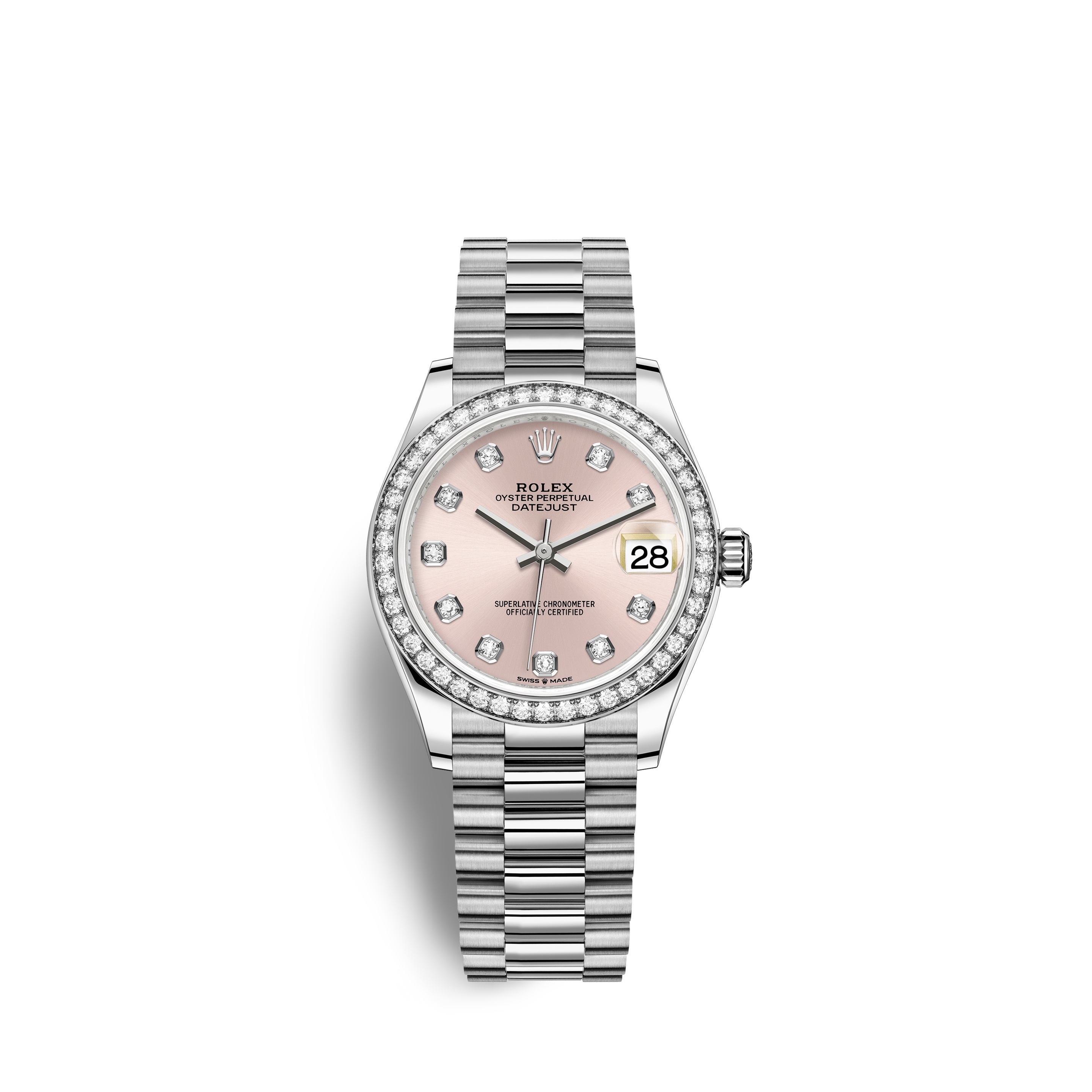 Rolex 278289RBR-0022 : Datejust 31 White Gold Diamond / Pink - Diamond