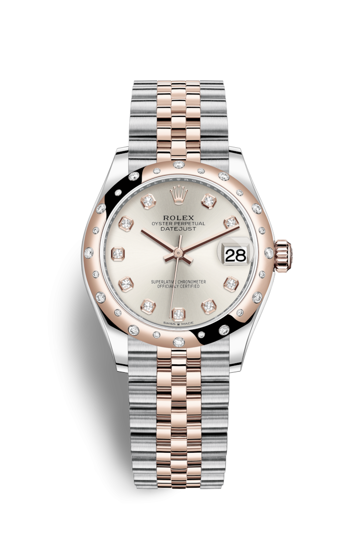 Rolex 278341RBR-0016 : Datejust 31 Stainless Steel/ Rose Gold / Domed - Diamond / Silver - Diamond / Jubilee