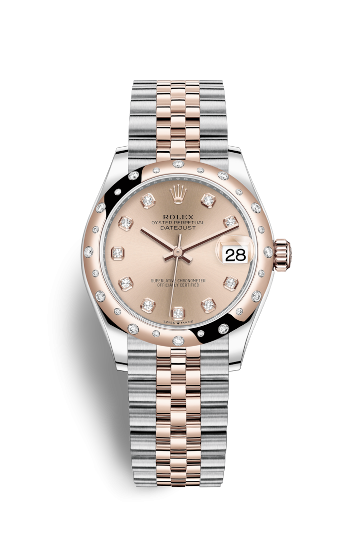Rolex 278341RBR-0024 : Datejust 31 Stainless Steel/ Rose Gold / Domed - Diamond / Rose - Diamond / Jubilee