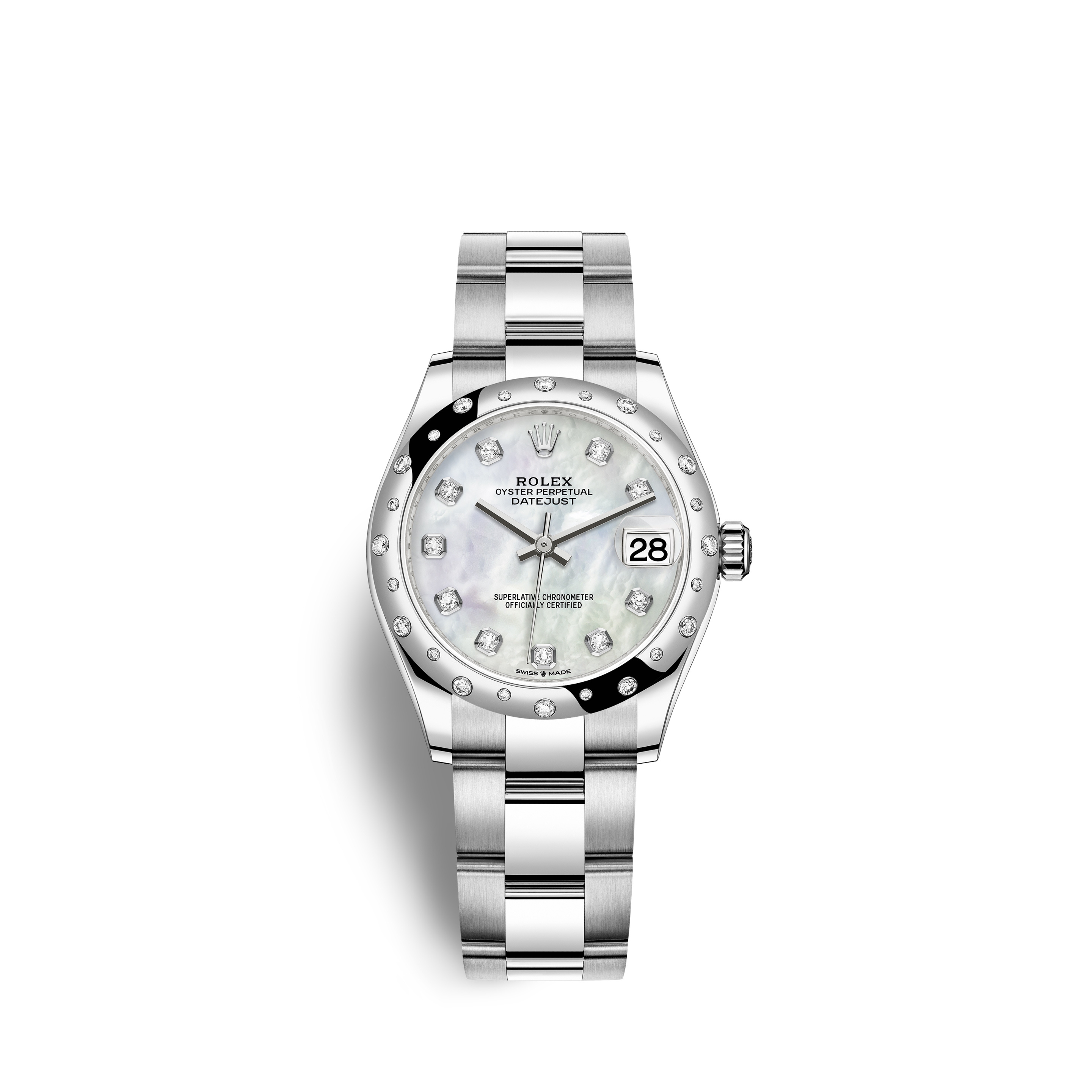Rolex 278344RBR-0005 : Datejust 31 Stainless Steel Domed Diamond / Oyster / MOP