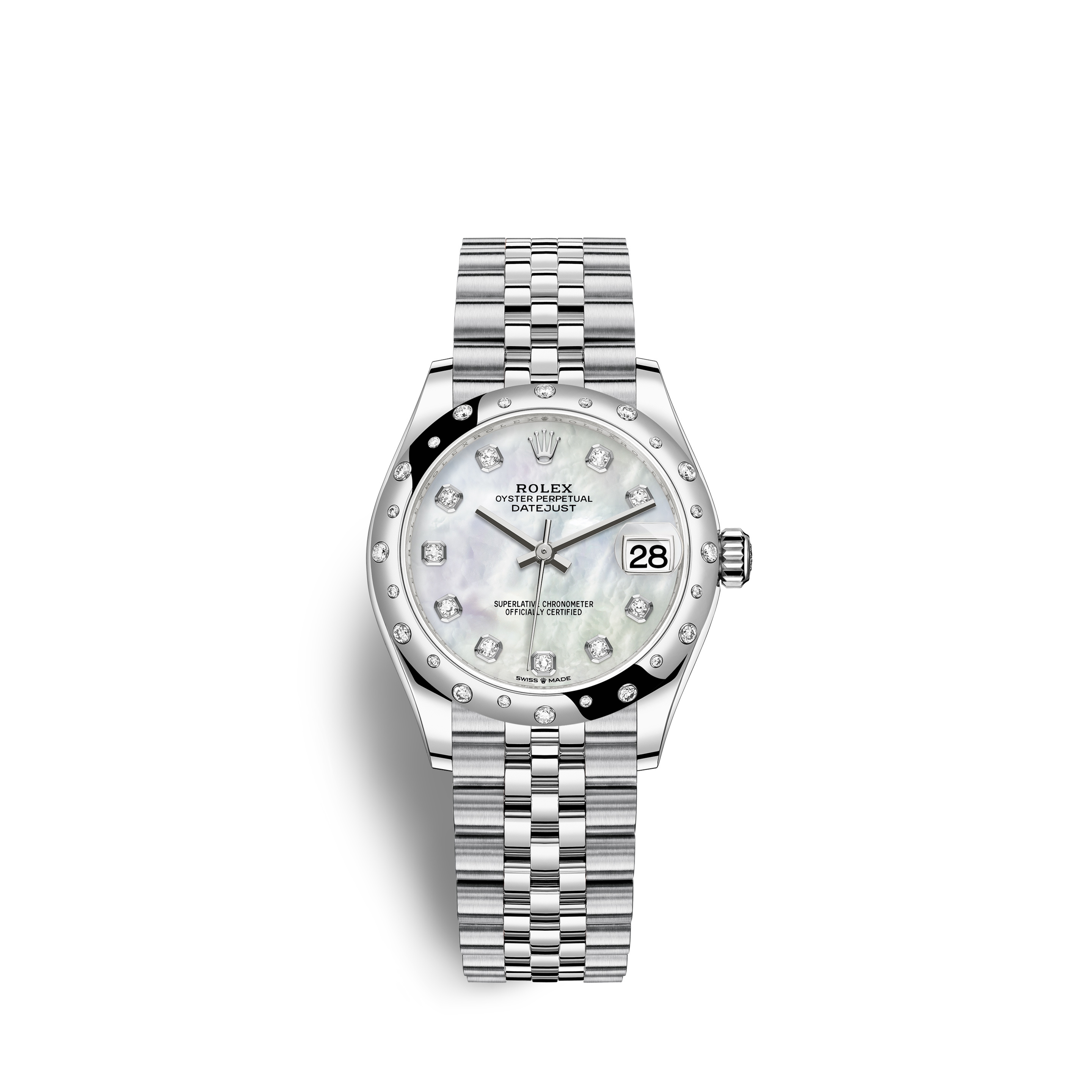 Rolex 278344RBR-0006 : Datejust 31 Stainless Steel Domed Diamond / Jubilee / MOP