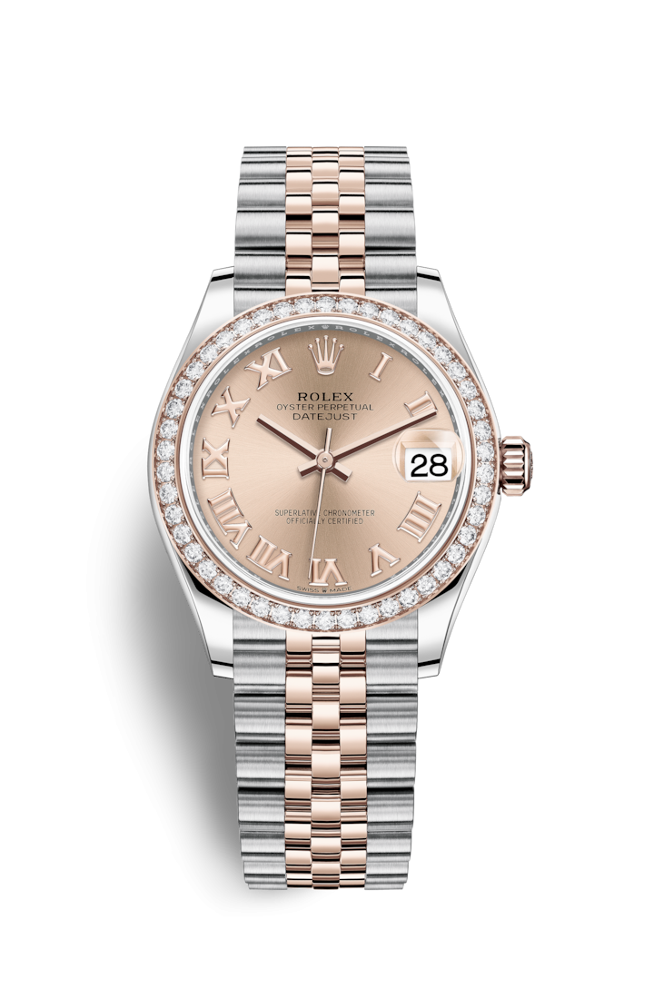 Rolex 278381RBR-0002 : Datejust 31 Stainless Steel/ Rose Gold / Diamond / Rose - Roman / Jubilee