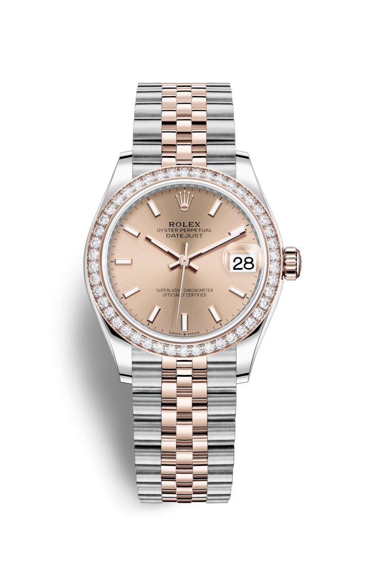 Rolex 278381RBR-0010 : Datejust 31 Stainless Steel/ Rose Gold / Diamond / Rose / Jubilee