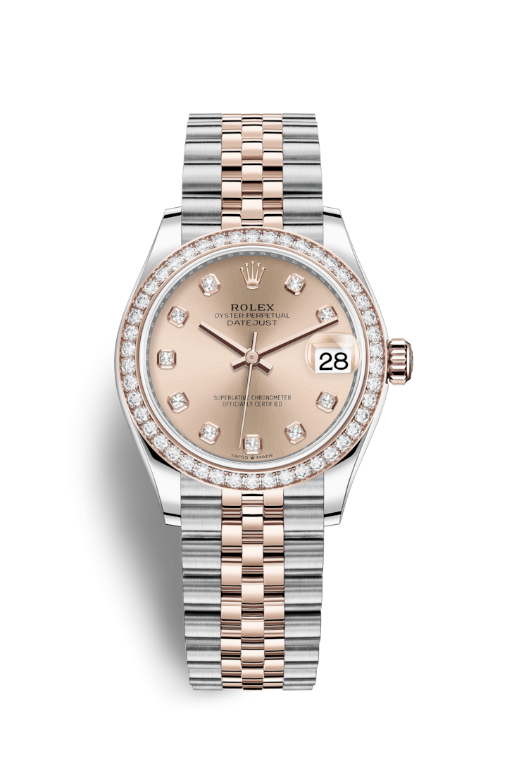 Rolex 278381RBR-0024 : Datejust 31 Stainless Steel/ Rose Gold / Diamond / Rose - Diamond / Jubilee