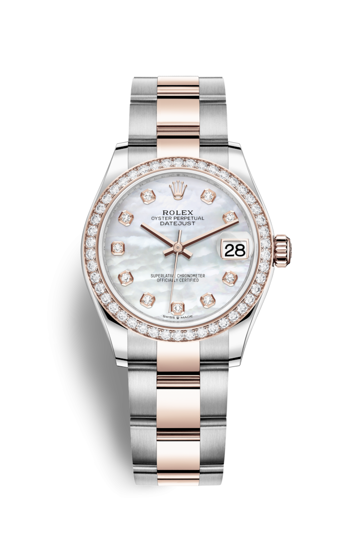 Rolex 278381RBR-0025 : Datejust 31 Stainless Steel/ Rose Gold / Diamond / MOP / Oyster