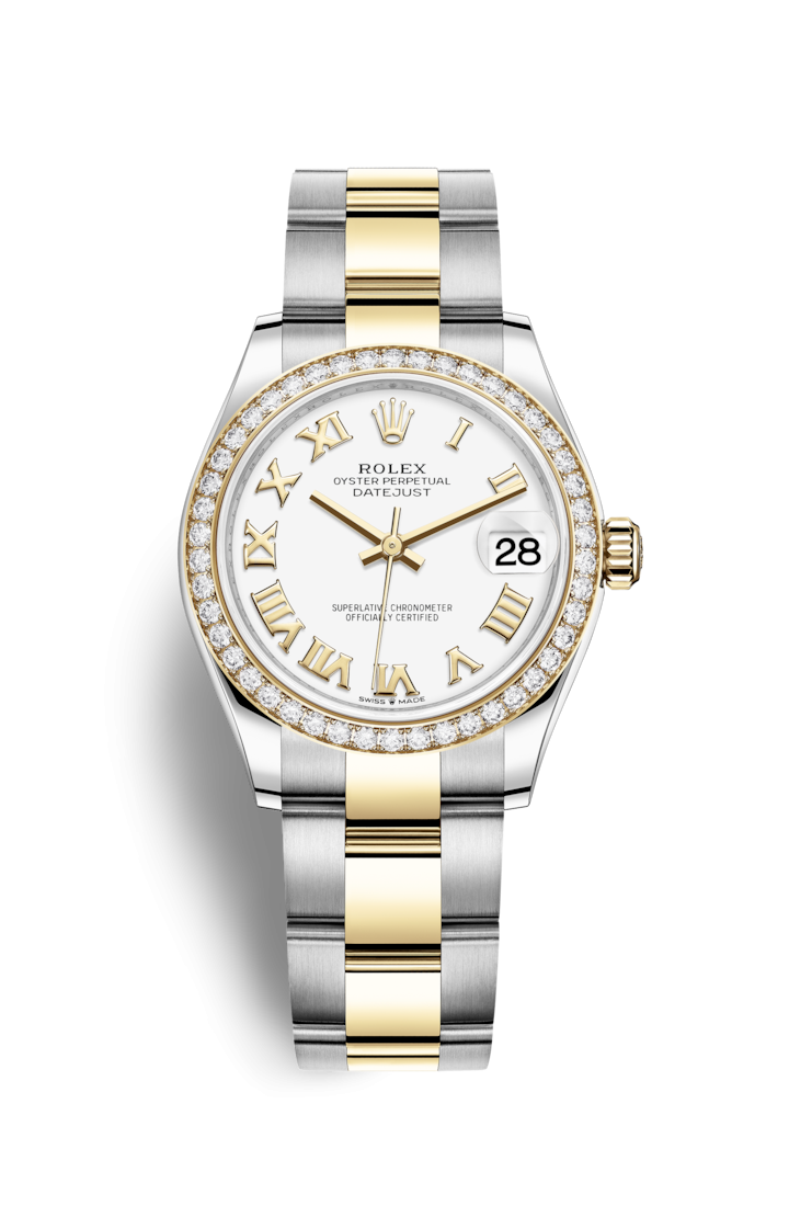 Rolex 278383RBR-0001 : Datejust 31 Stainless Steel / Yellow Gold / Diamond / White - Roman / Oyster