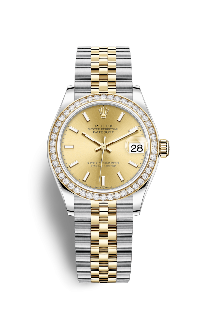 Rolex 278383RBR-0014 : Datejust 31 Stainless Steel / Yellow Gold / Diamond / Champagne / Jubilee