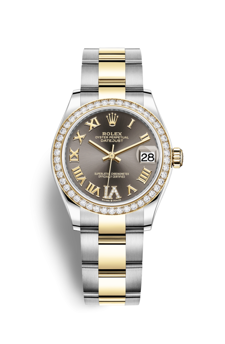 Rolex 278383RBR-0017 : Datejust 31 Stainless Steel / Yellow Gold / Diamond / Grey - Roman / Oyster
