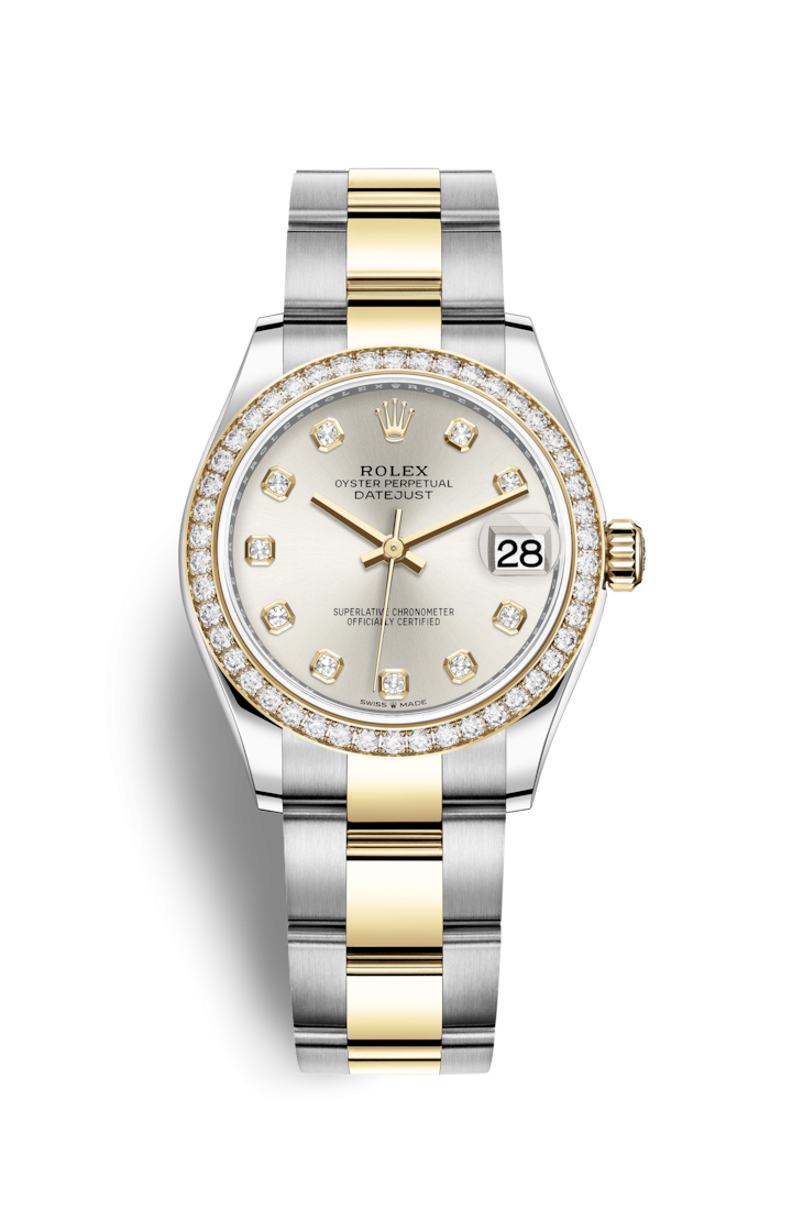 Rolex 278383RBR-0019 : Datejust 31 Stainless Steel / Yellow Gold / Diamond / Silver - Diamond / Oyster
