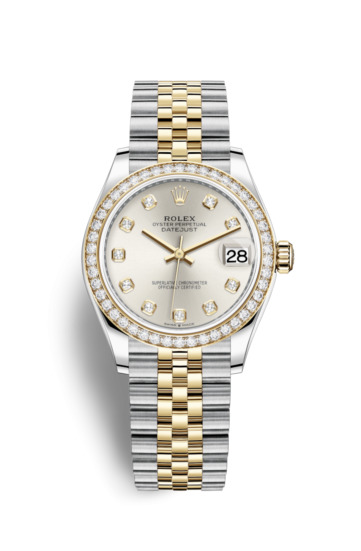 Rolex 278383RBR-0020 : Datejust 31 Stainless Steel / Yellow Gold / Diamond / Silver - Diamond / Jubilee