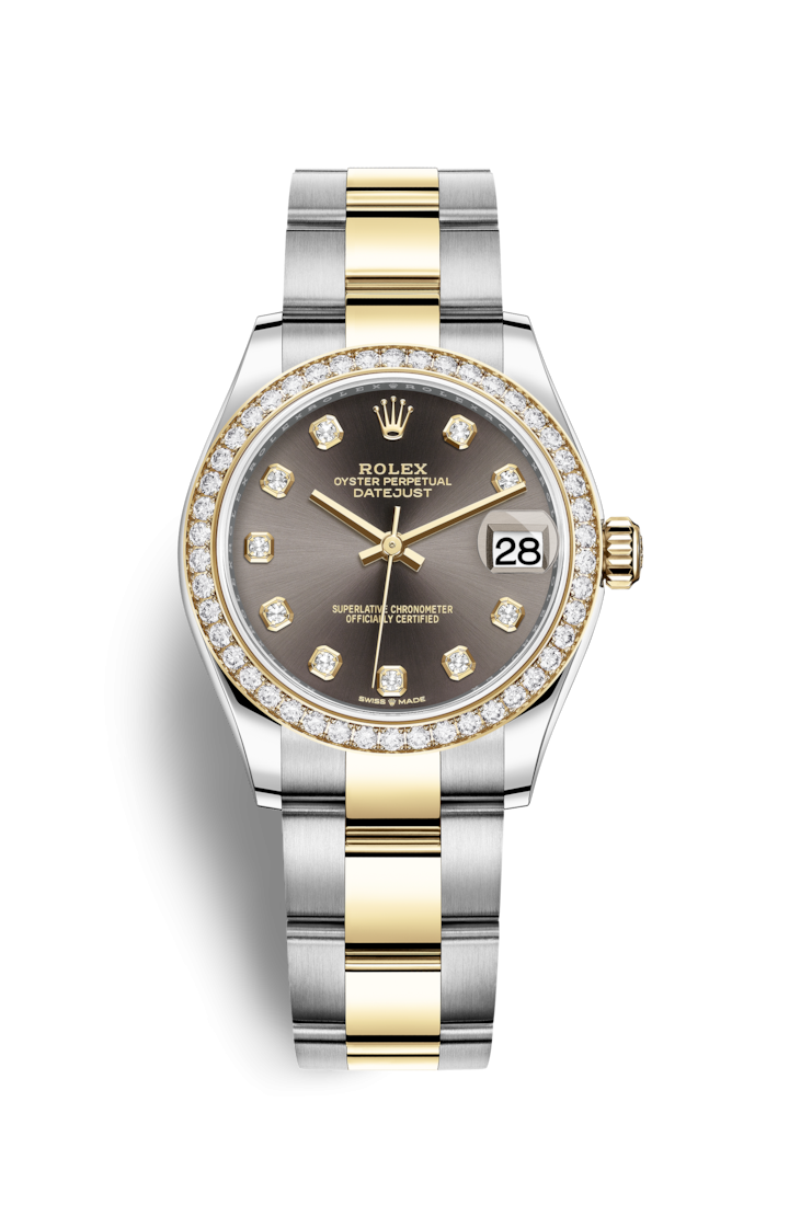 Rolex 278383RBR-0021 : Datejust 31 Stainless Steel / Yellow Gold / Diamond / Grey - Diamond / Oyster