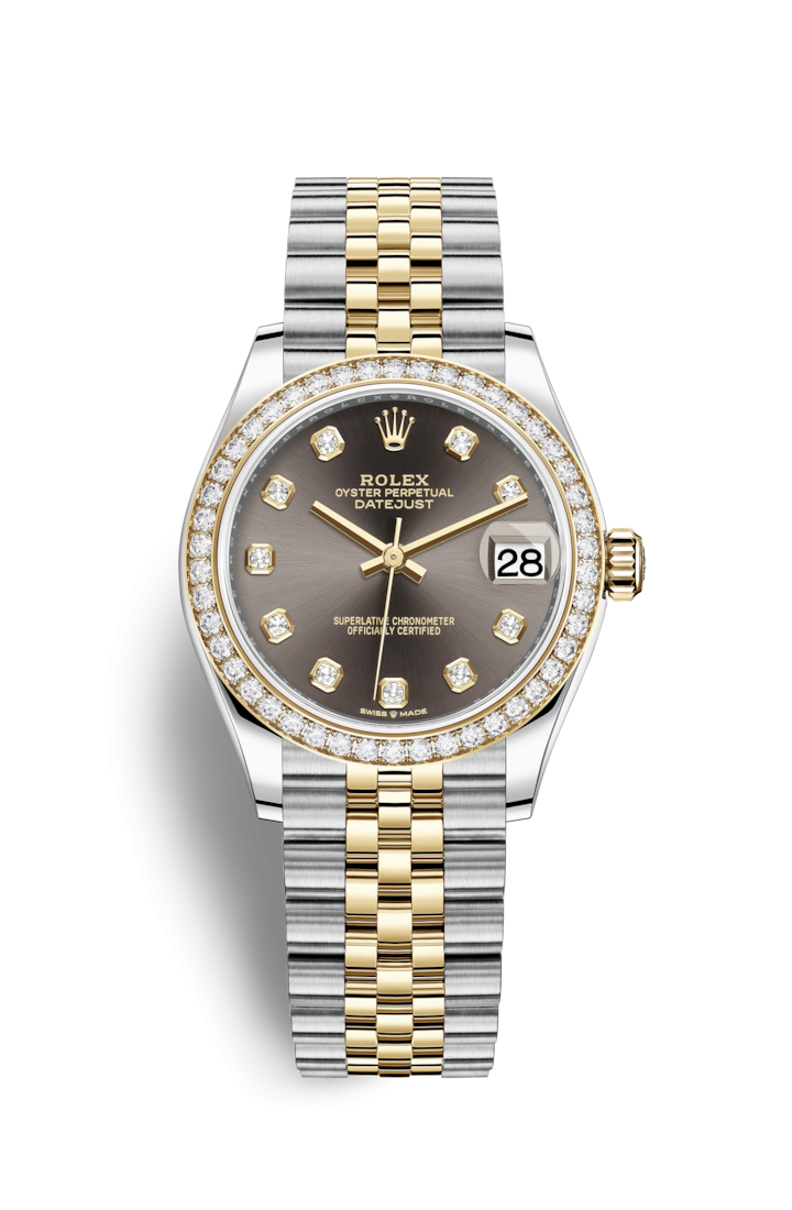 Rolex 278383RBR-0022 : Datejust 31 Stainless Steel / Yellow Gold / Diamond / Grey - Diamond / Jubilee