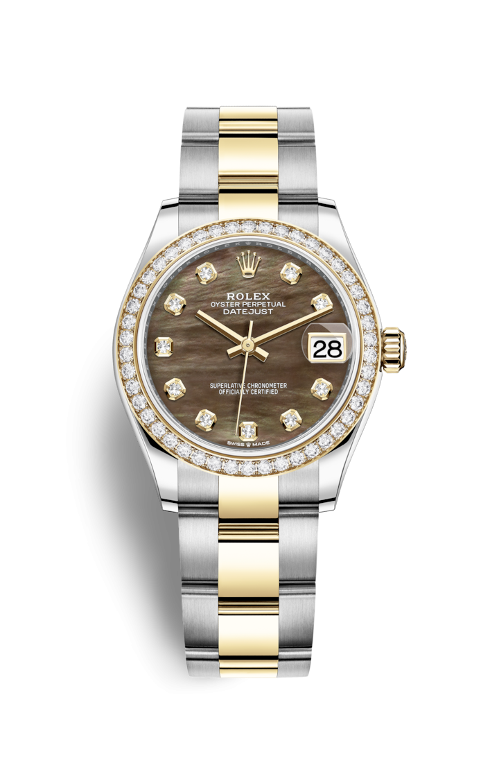 Rolex 278383RBR-0023 : Datejust 31 Stainless Steel / Yellow Gold / Diamond / Black MOP / Oyster
