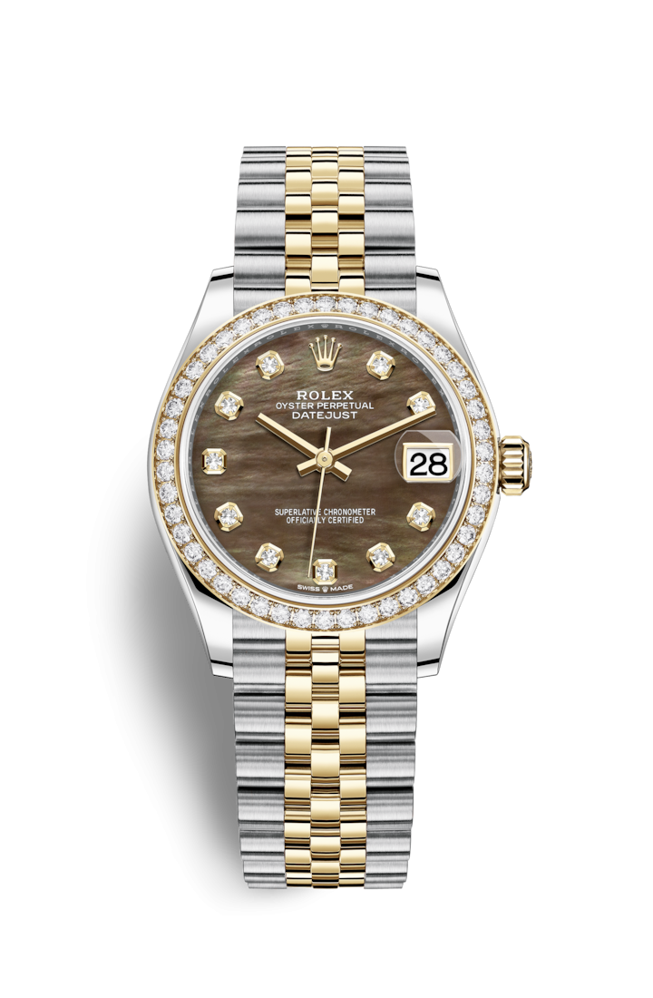 Rolex 278383RBR-0024 : Datejust 31 Stainless Steel / Yellow Gold / Diamond / Black MOP / Jubilee