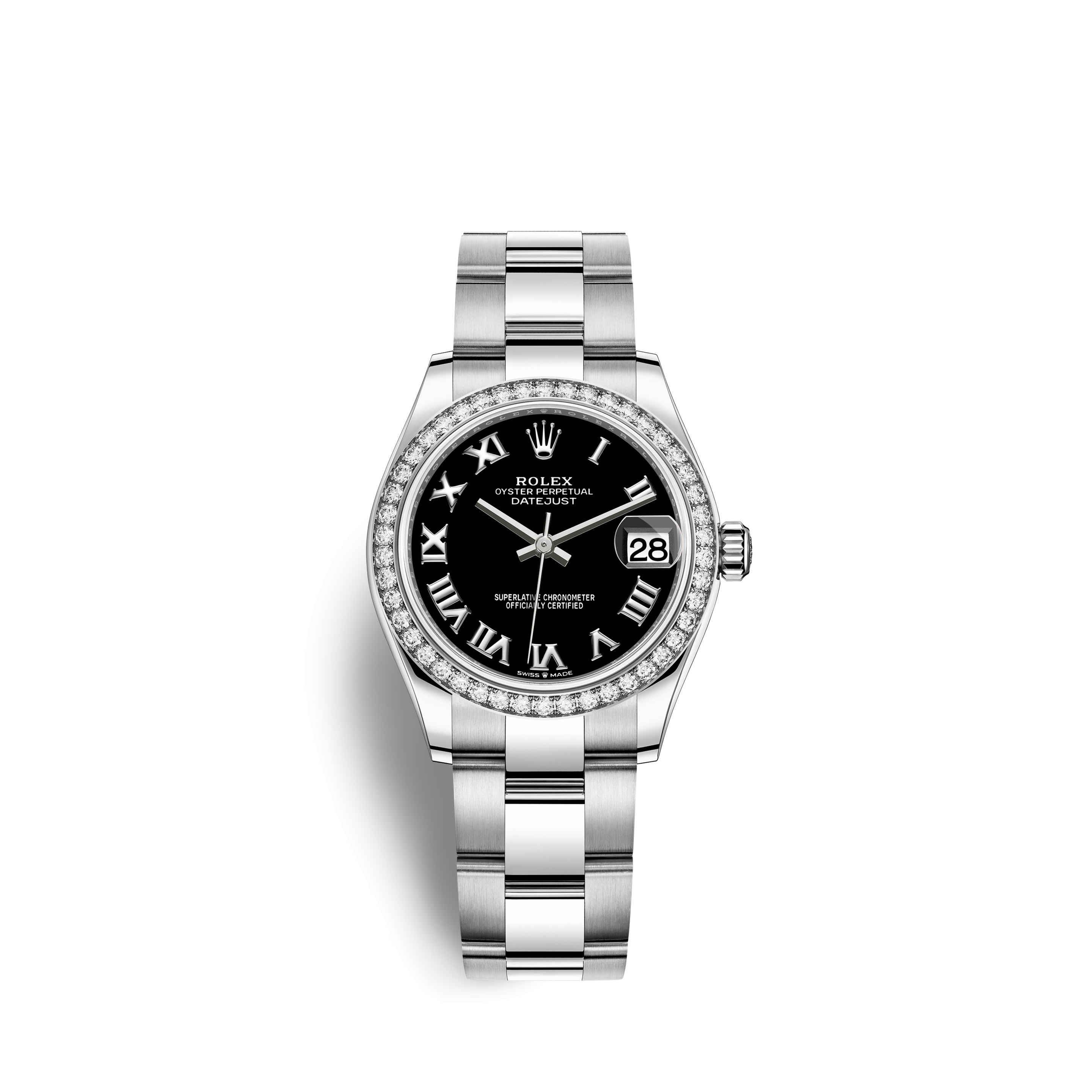 Rolex 278384RBR-0001 : Datejust 31 Stainless Steel Diamond / Oyster / Black - Roman