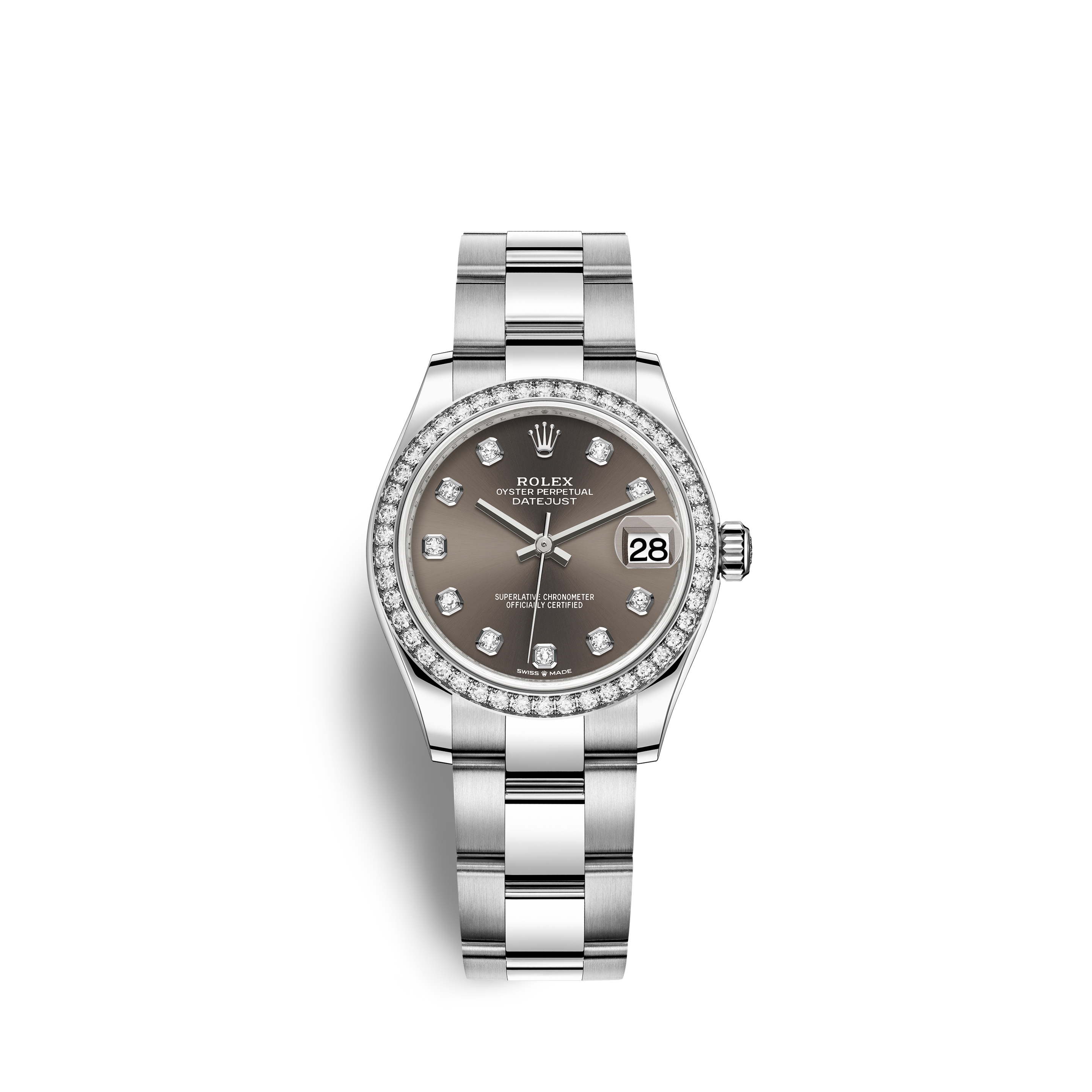Rolex 278384RBR-0009 : Datejust 31 Stainless Steel Diamond / Oyster / Grey - Diamond