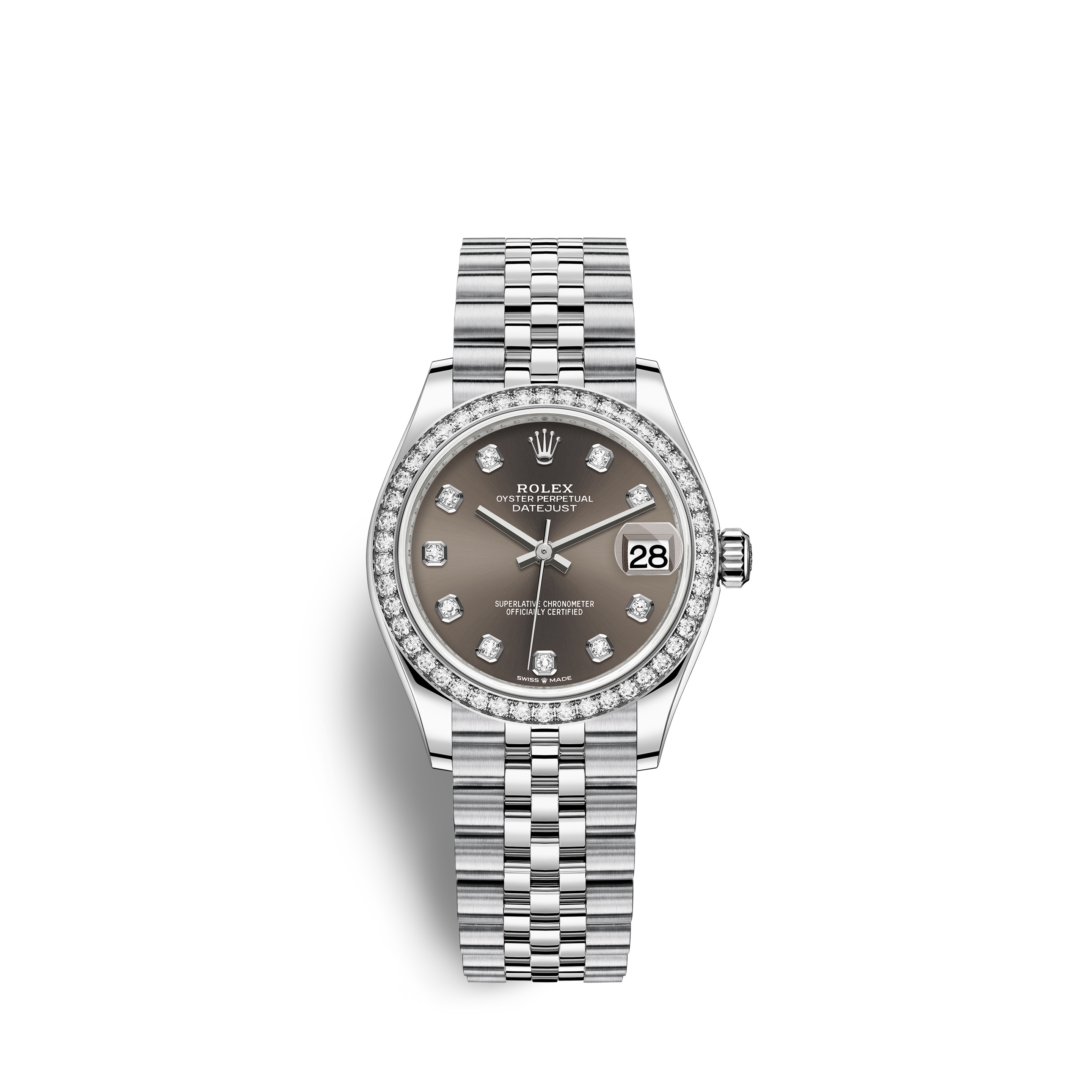 Rolex 278384RBR-0010 : Datejust 31 Stainless Steel Diamond / Jubilee / Grey - Diamond