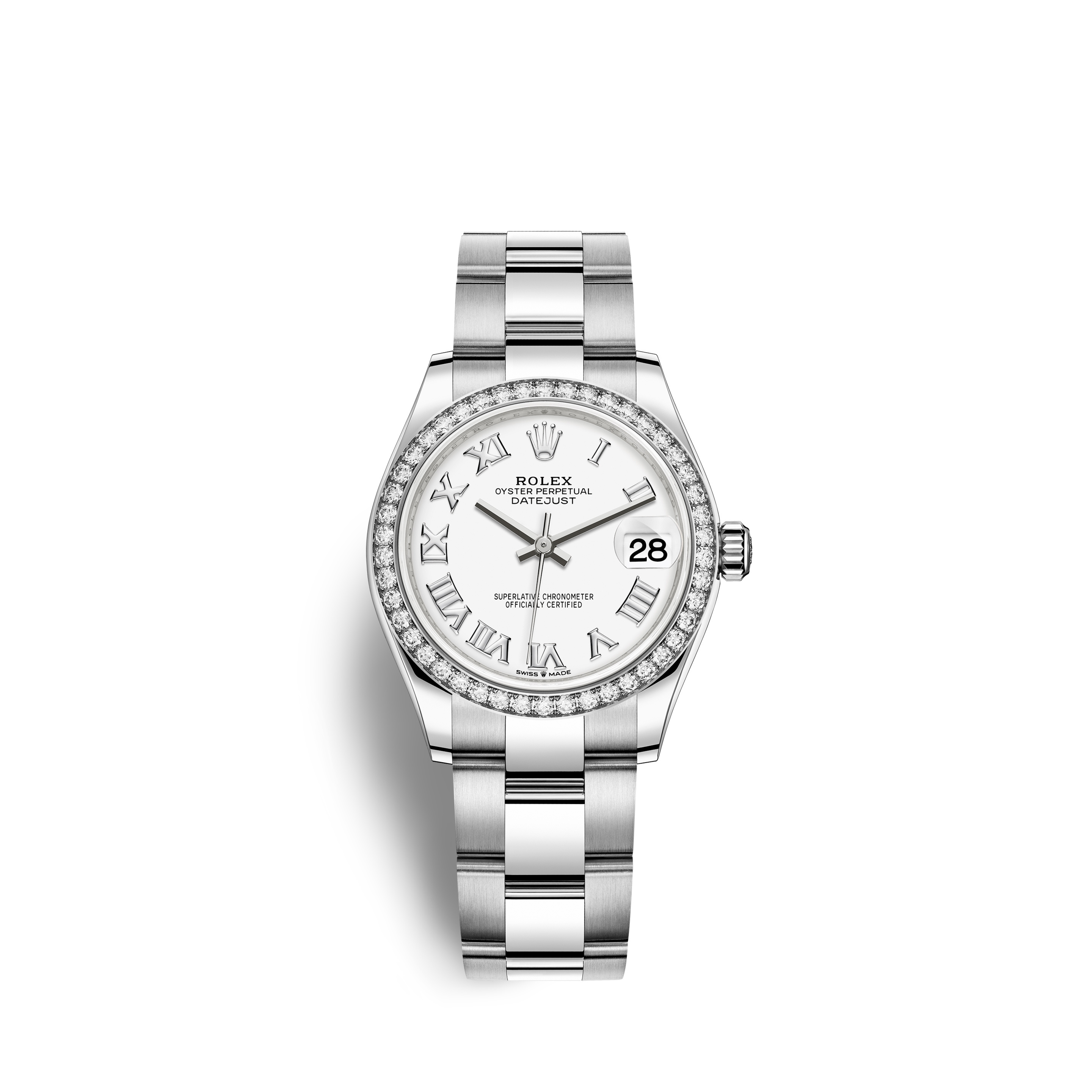 Rolex 278384RBR-0013 : Datejust 31 Stainless Steel Diamond / Oyster / White - Roman