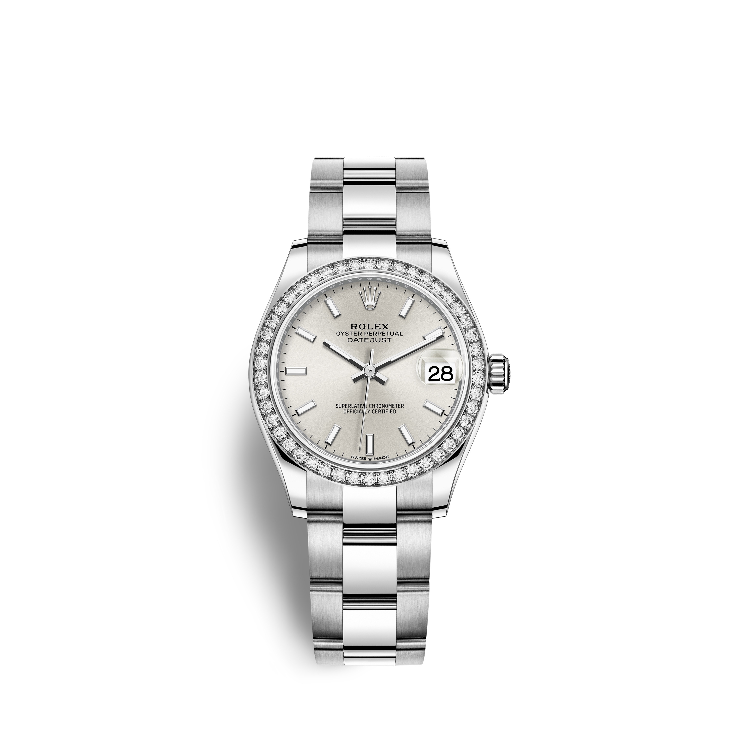 Rolex 278384RBR-0015 : Datejust 31 Stainless Steel Diamond / Oyster / Silver