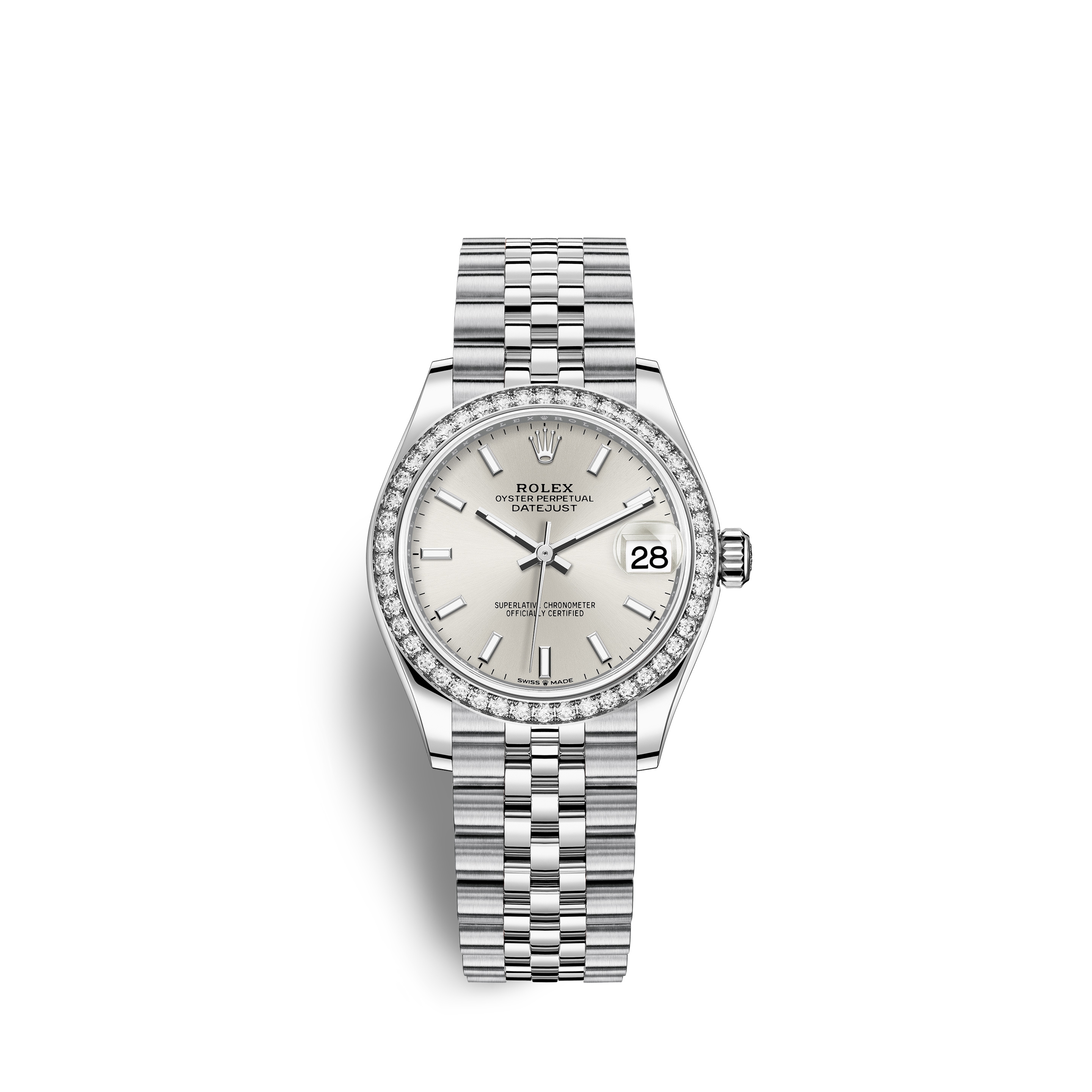 Rolex 278384RBR-0016 : Datejust 31 Stainless Steel Diamond / Jubilee / Silver