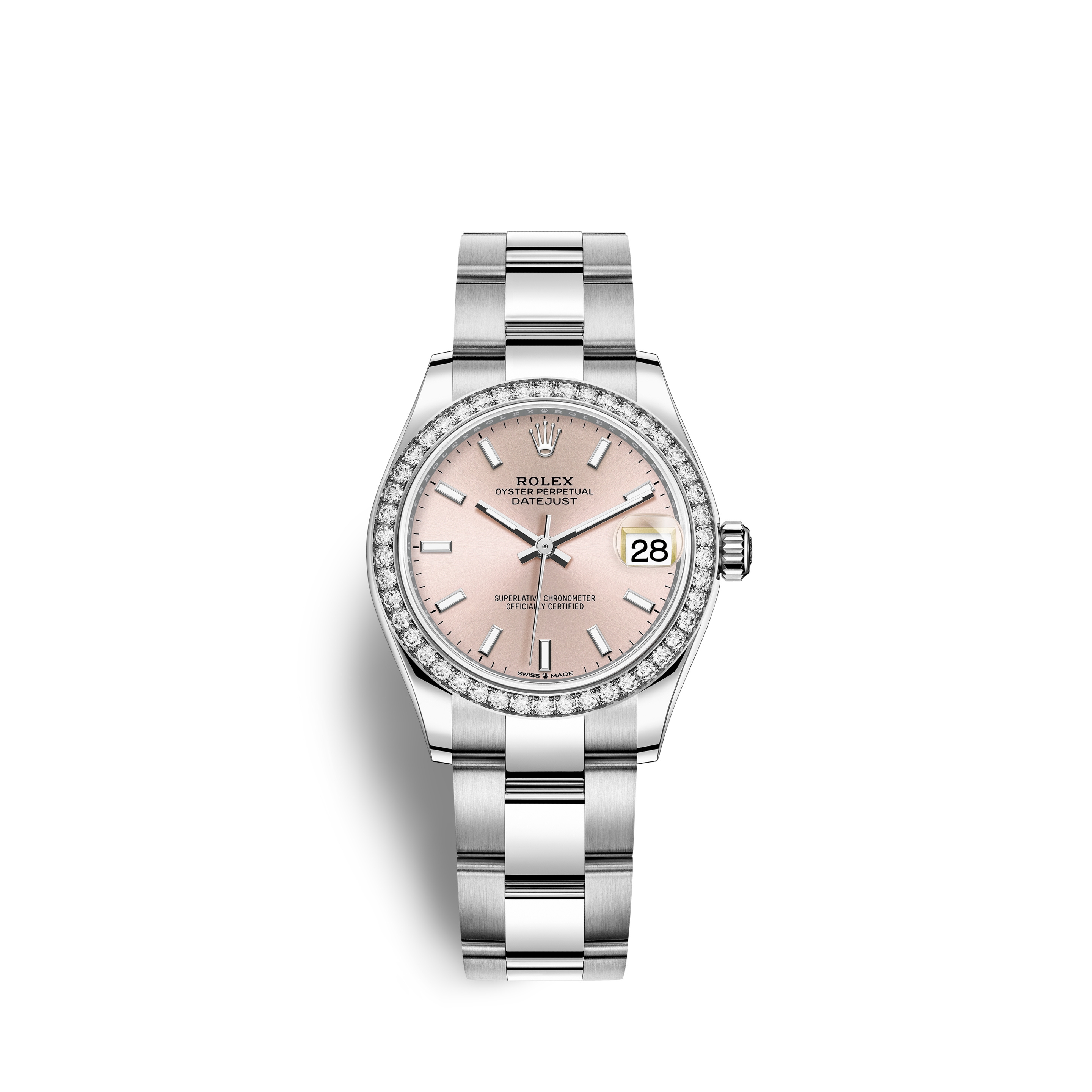 Rolex 278384RBR-0017 : Datejust 31 Stainless Steel Diamond / Oyster / Pink