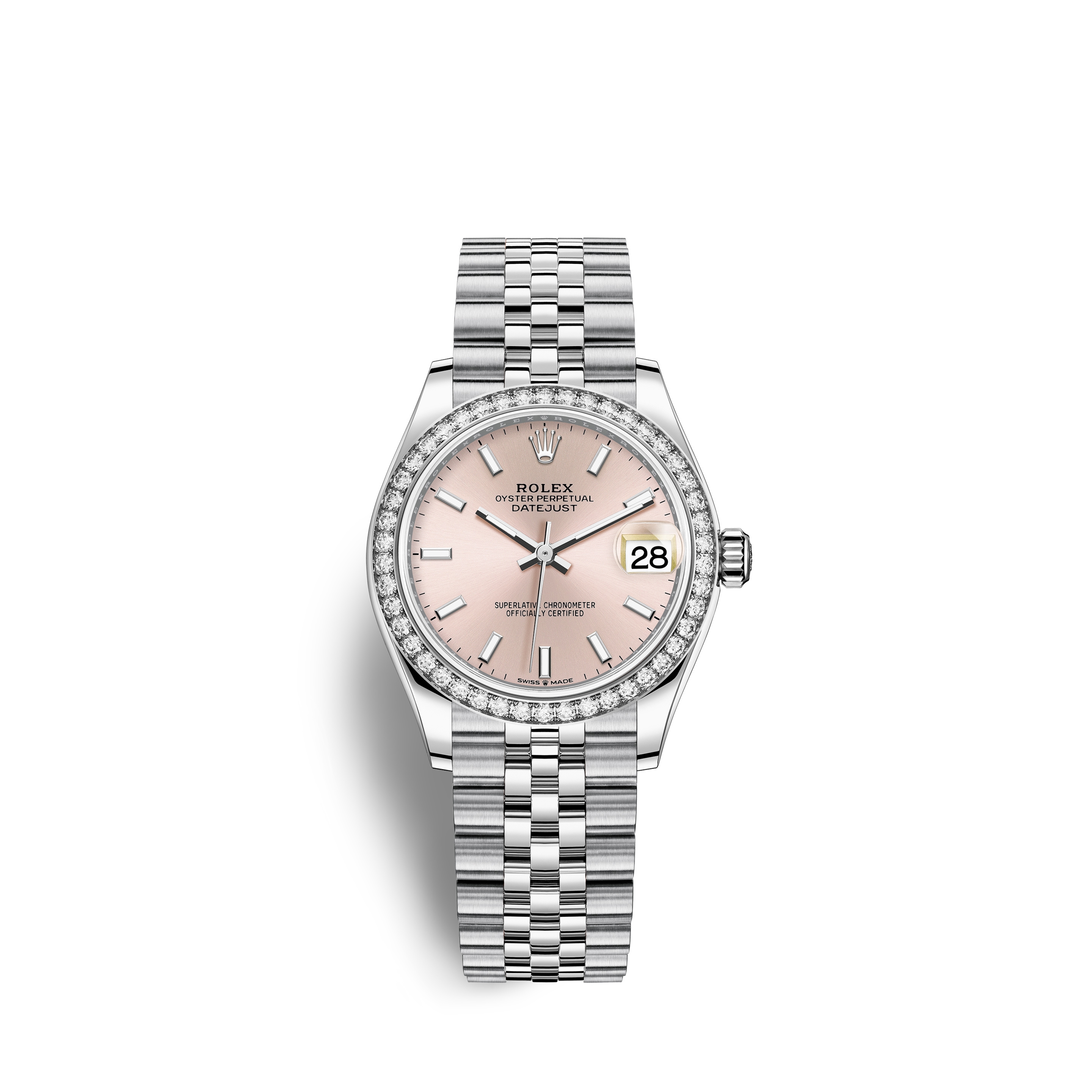Rolex 278384RBR-0018 : Datejust 31 Stainless Steel Diamond / Jubilee / Pink