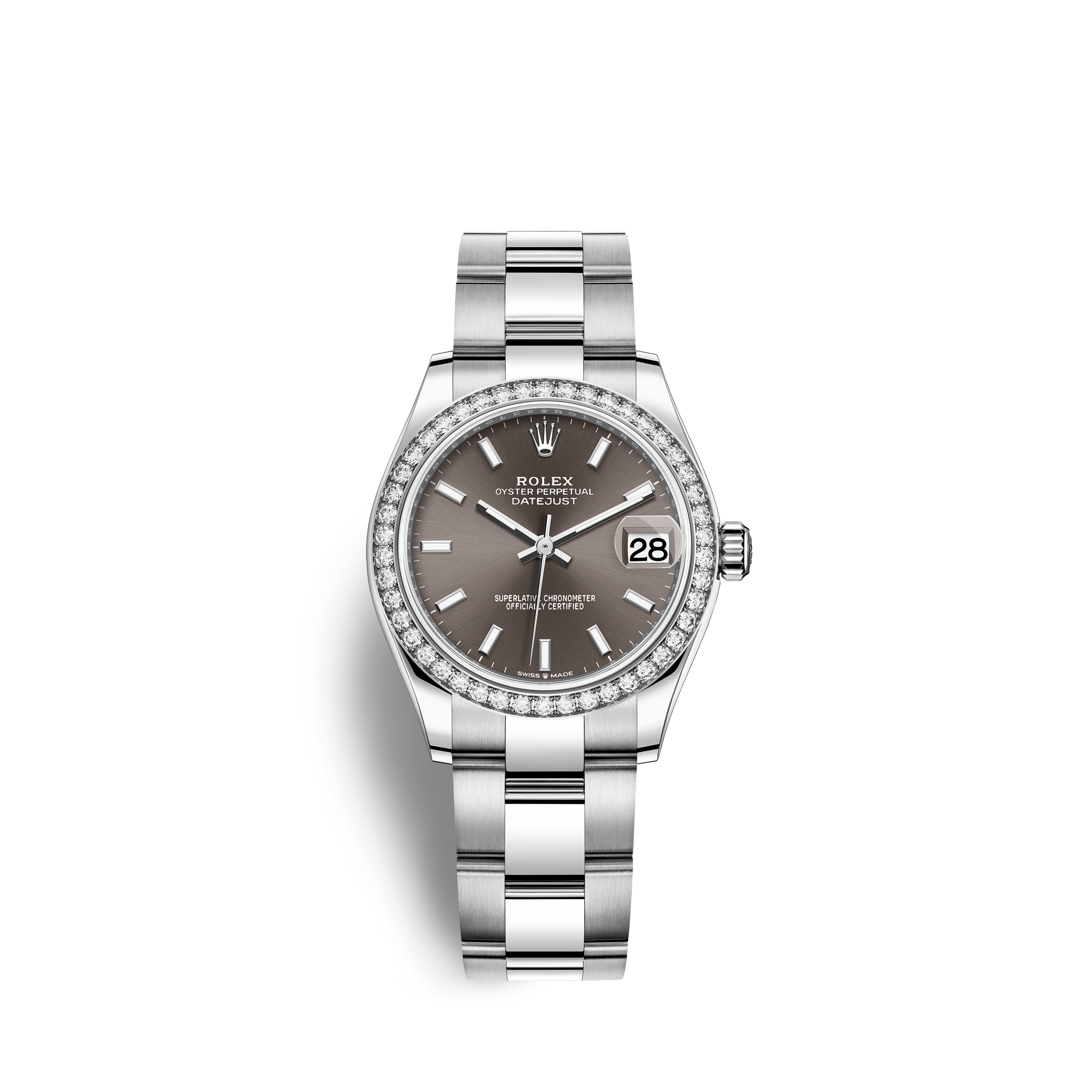 Rolex 278384RBR-0019 : Datejust 31 Stainless Steel Diamond / Oyster / Grey