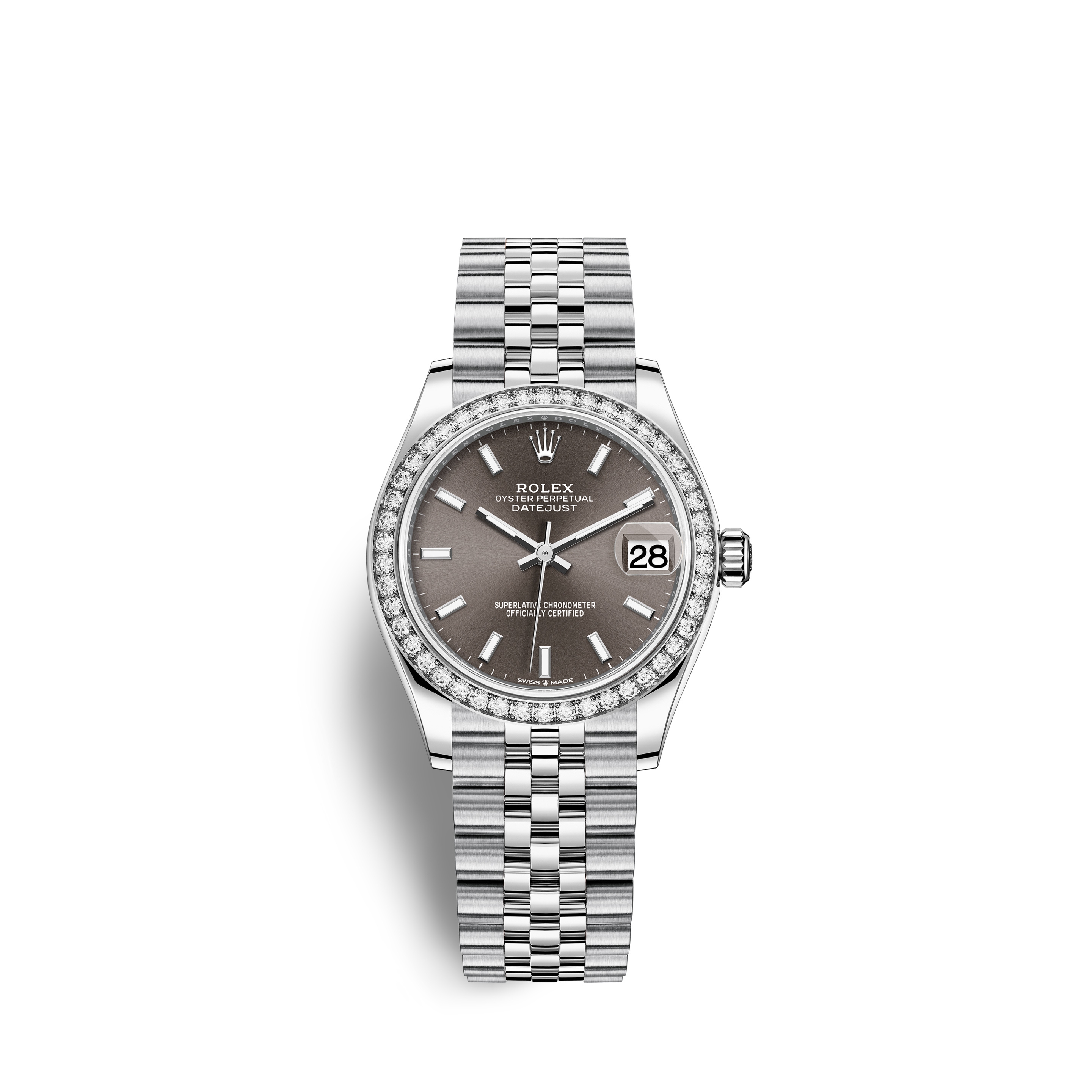 Rolex 278384RBR-0020 : Datejust 31 Stainless Steel Diamond / Jubilee / Grey