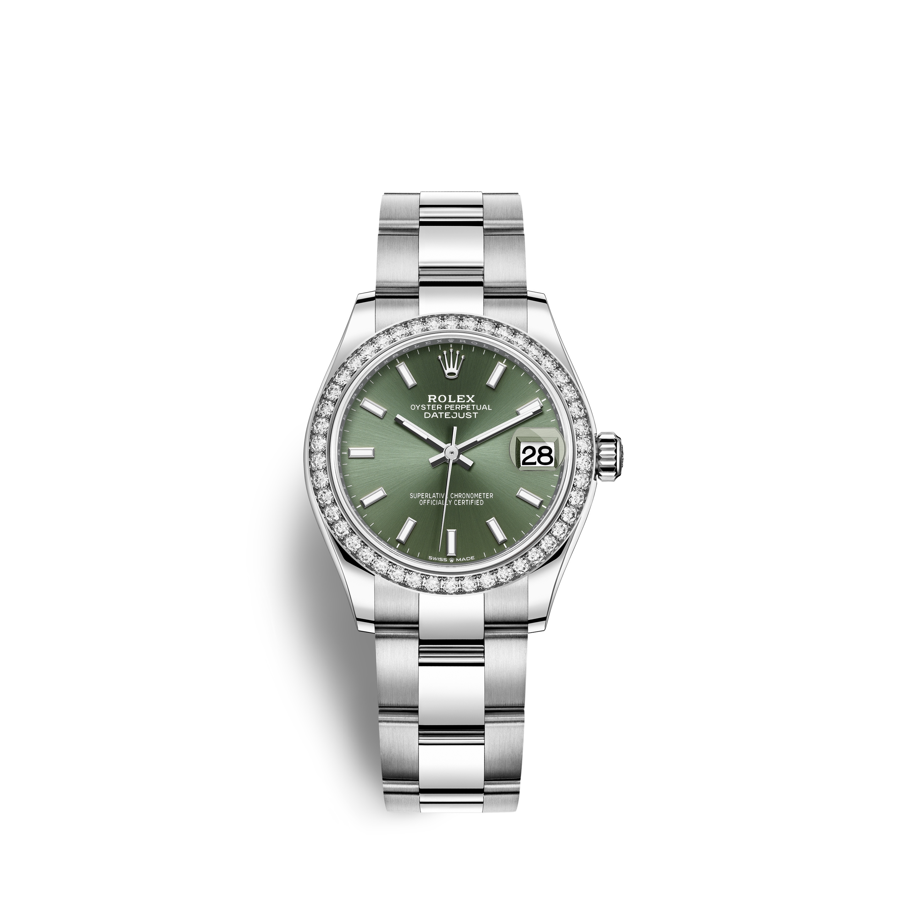 Rolex 278384RBR-0021 : Datejust 31 Stainless Steel Diamond / Oyster / Green