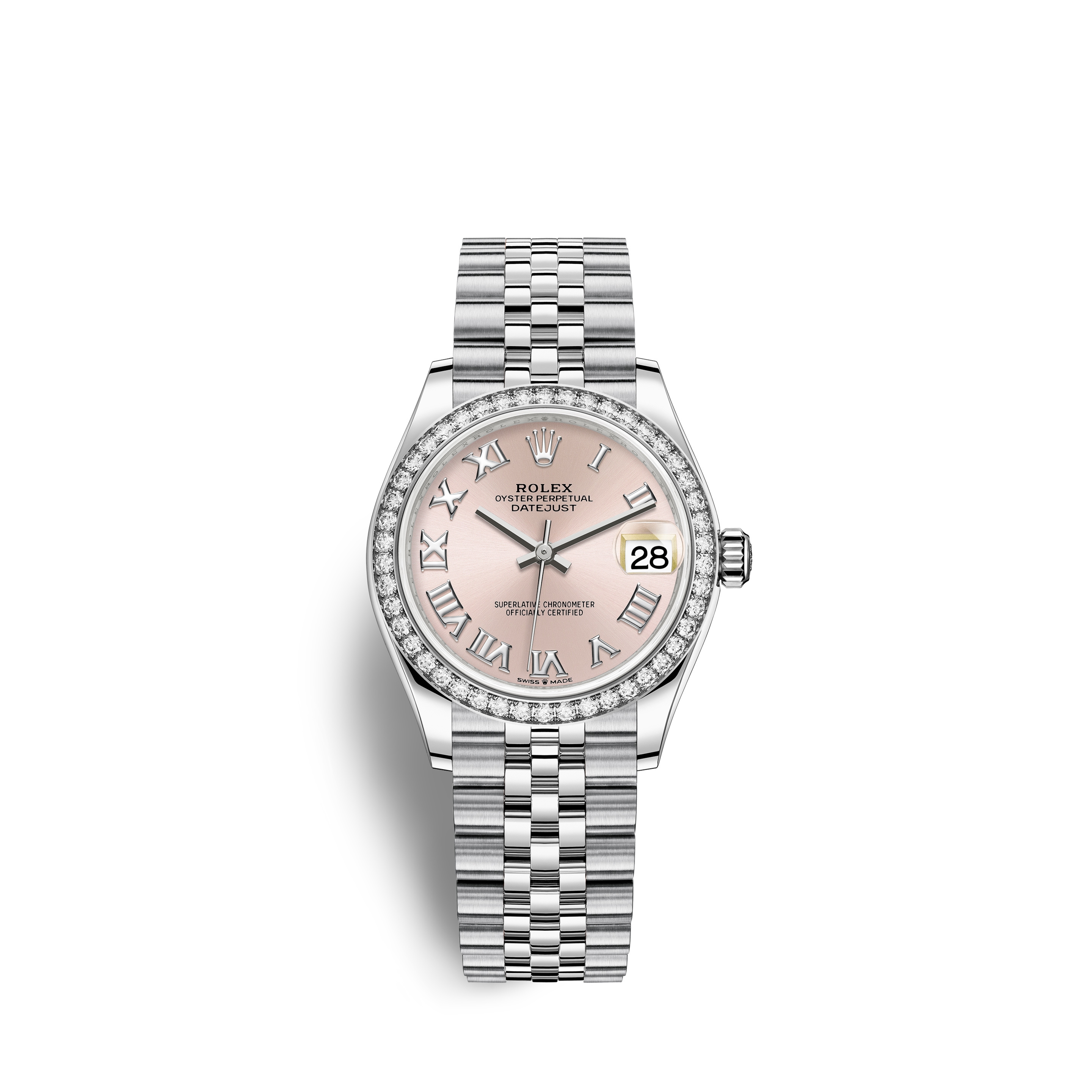 Rolex 278384RBR-0024 : Datejust 31 Stainless Steel Diamond / Jubilee / Pink - Roman