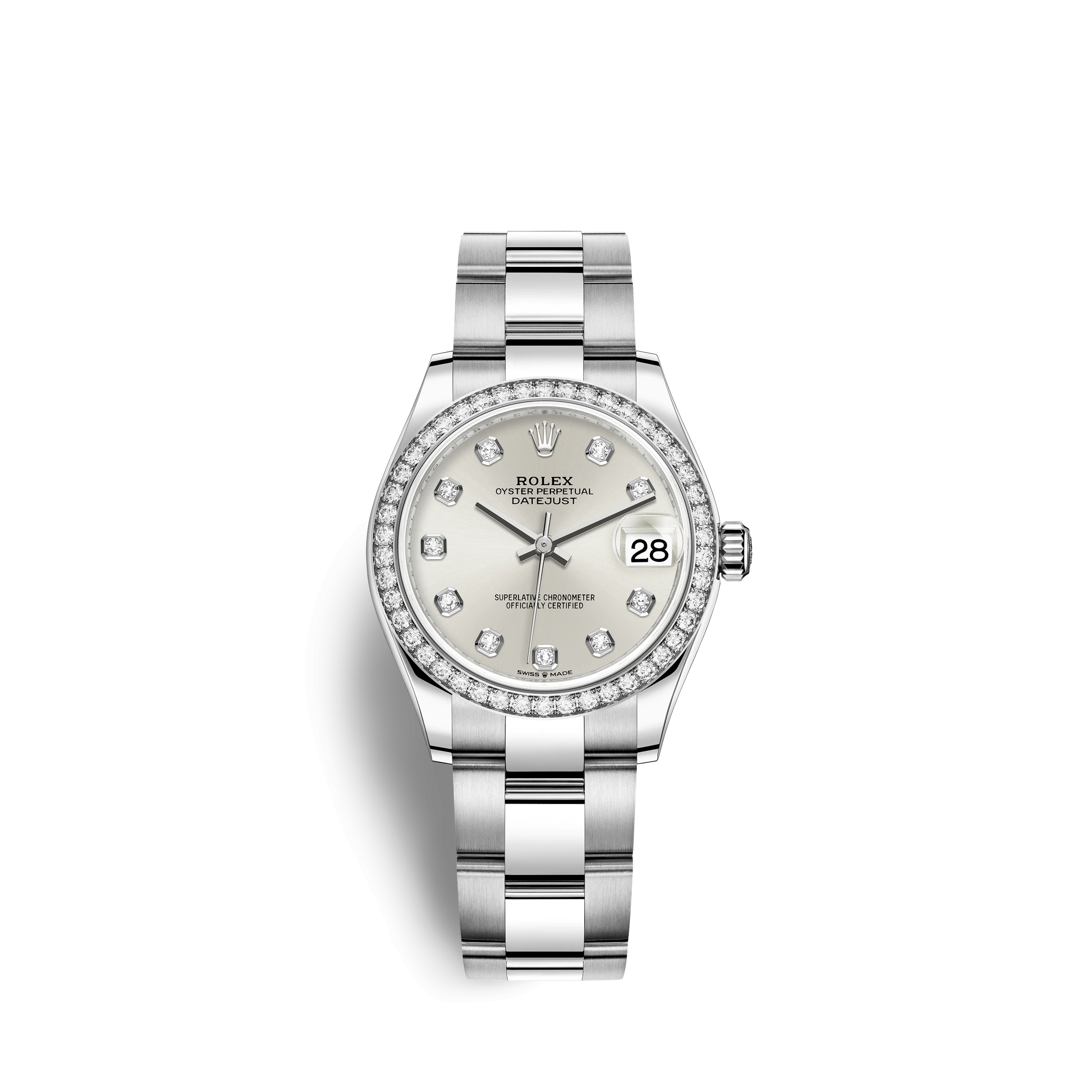 Rolex 278384RBR-0033 : Datejust 31 Stainless Steel Diamond / Oyster / Silver - Diamond